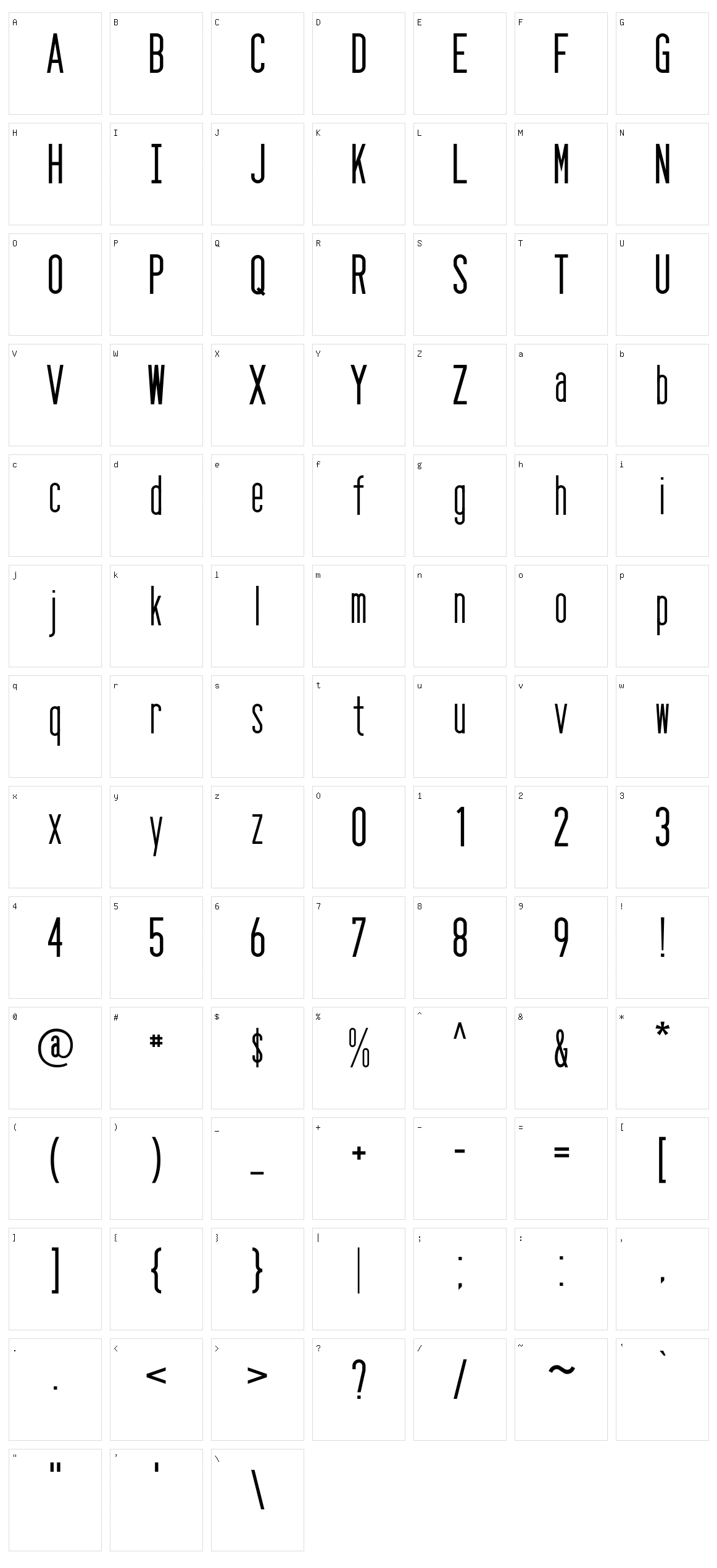 Seattle Sans Character Set