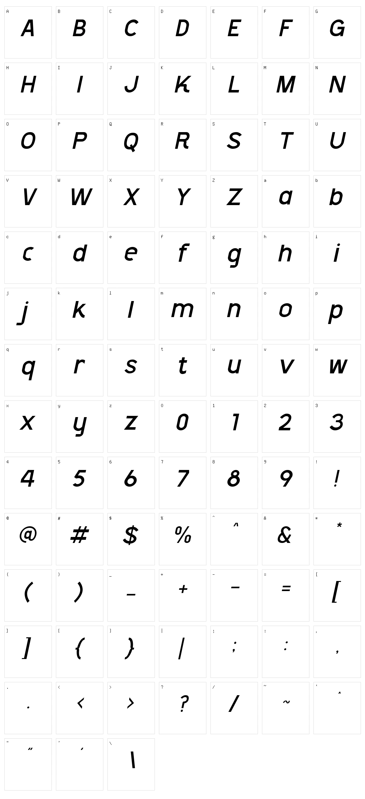 Shackle Character Set