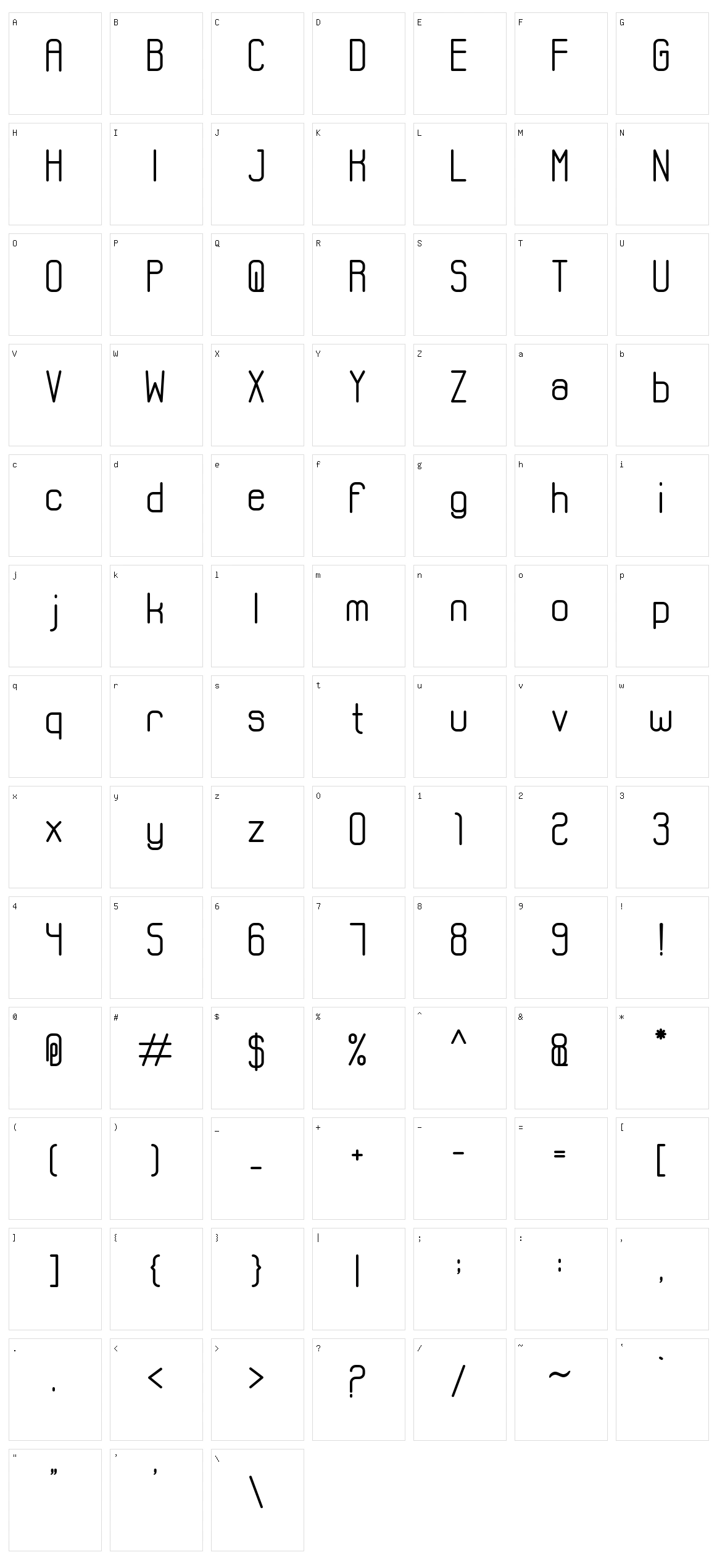 Shofar Character Set