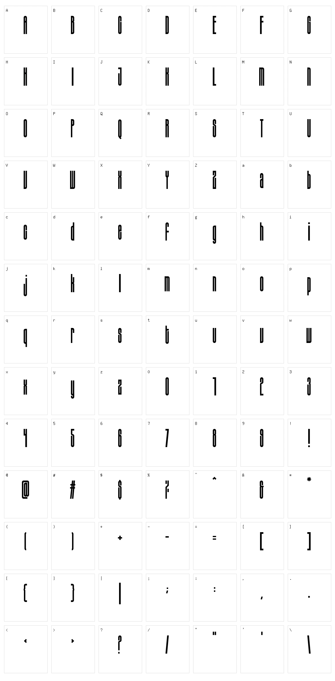 Sigana Character Set