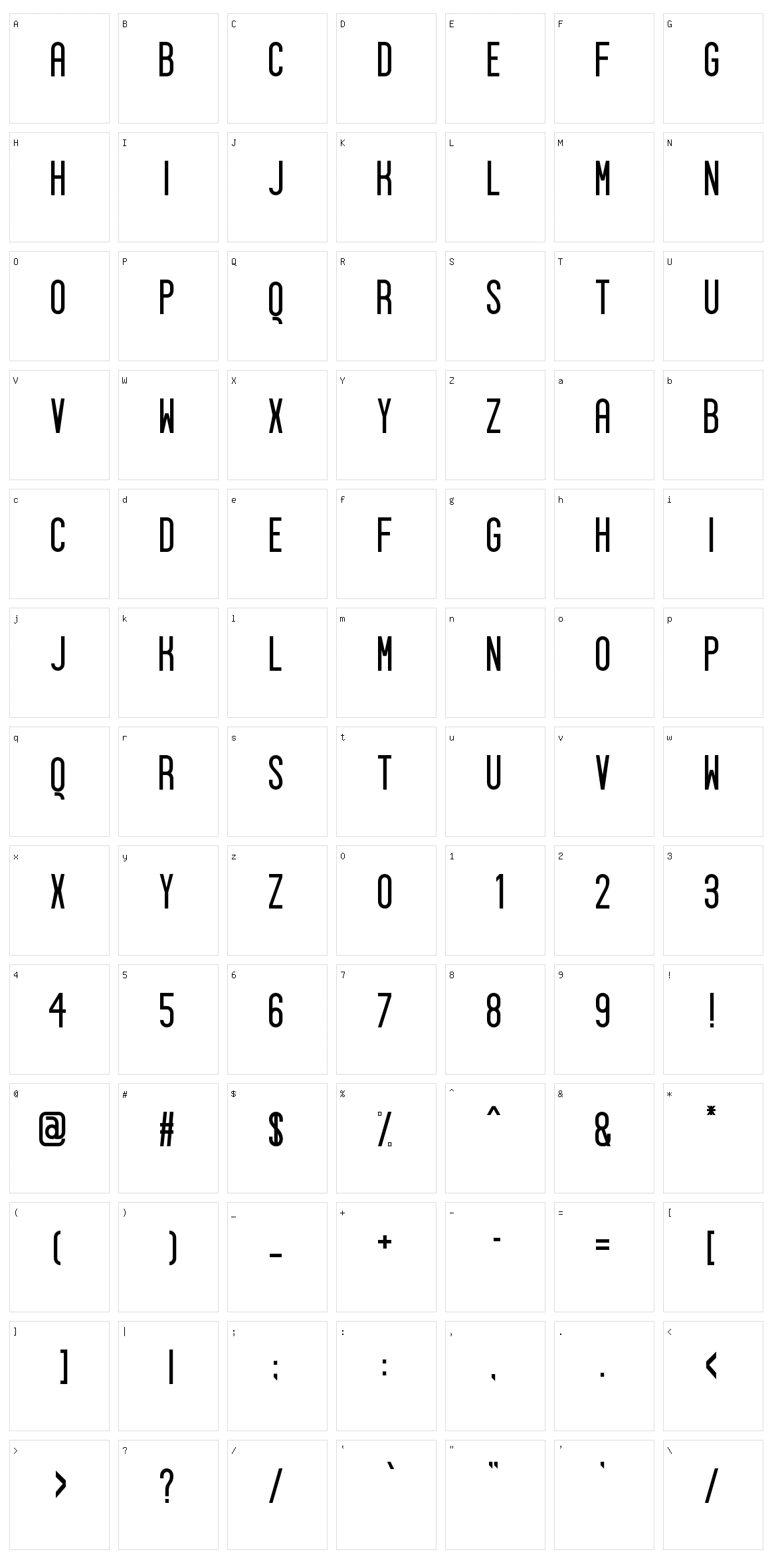 Sigward Character Set