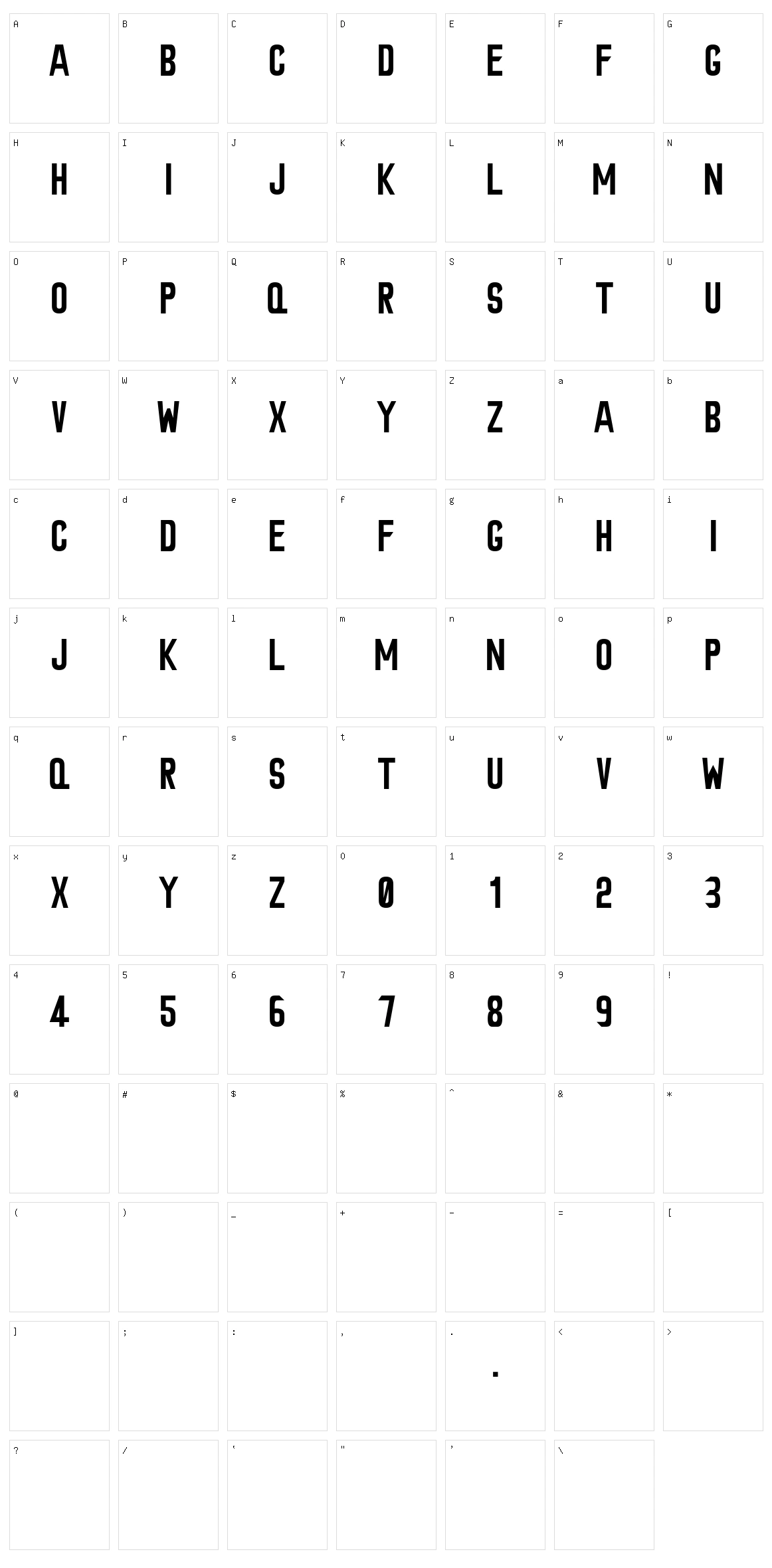 Siliwangi Engineering Character Set
