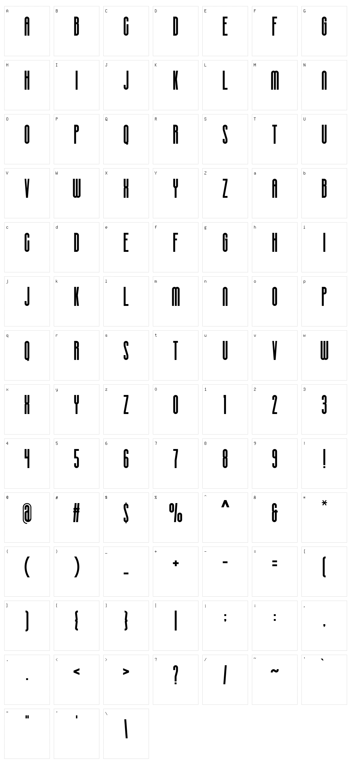 Silver Crown Character Set