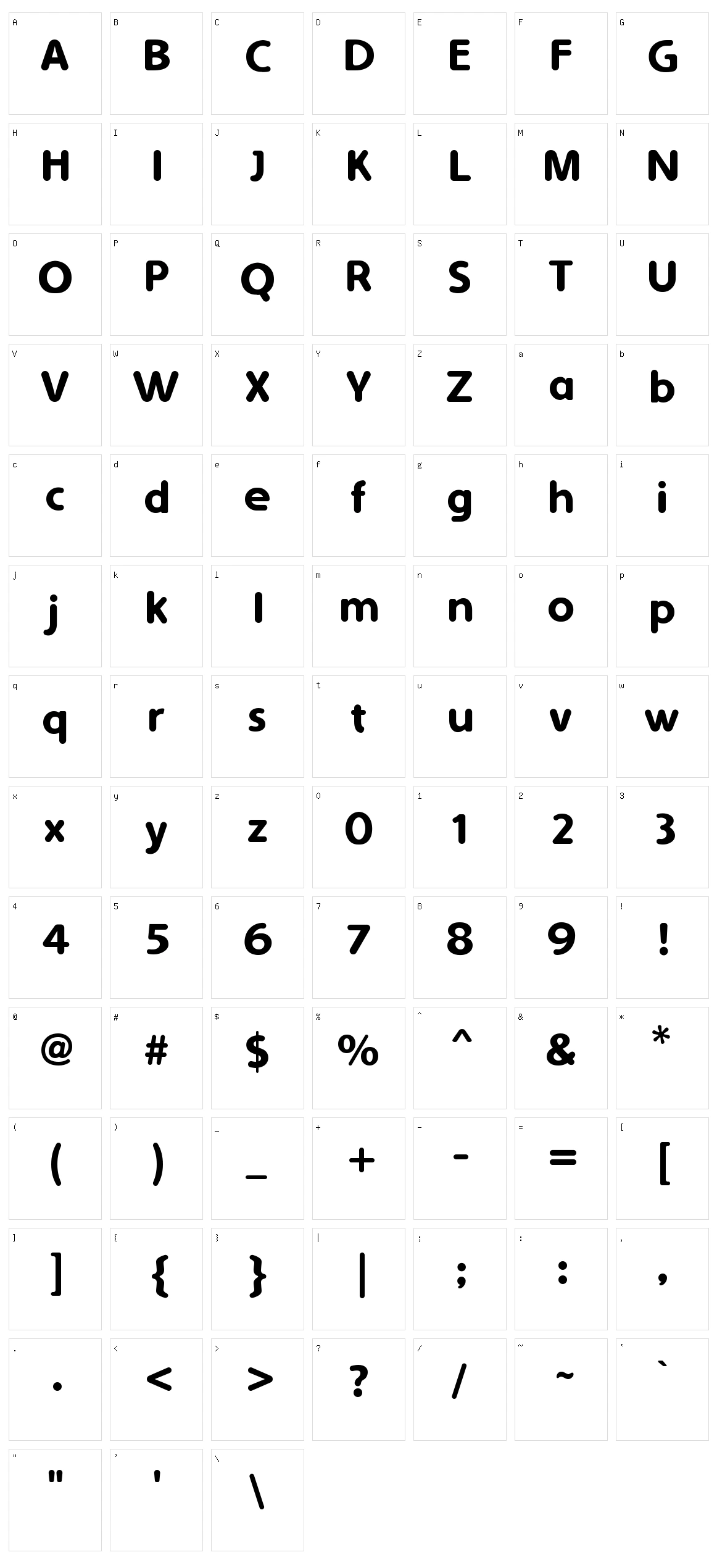 Simply Rounded Character Set