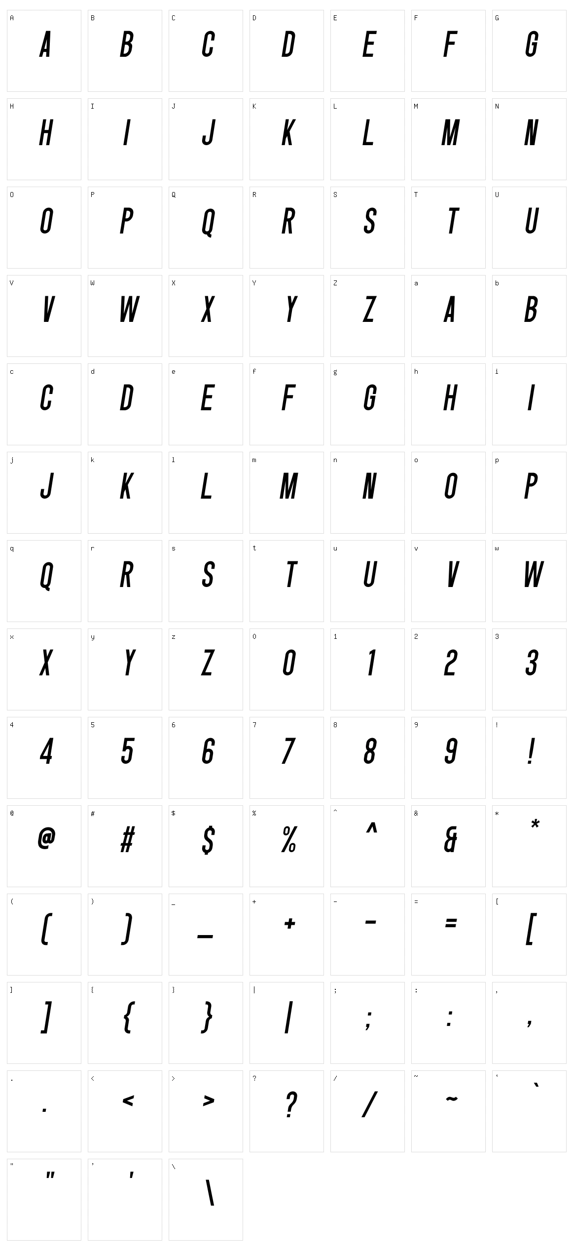 Singo Character Set