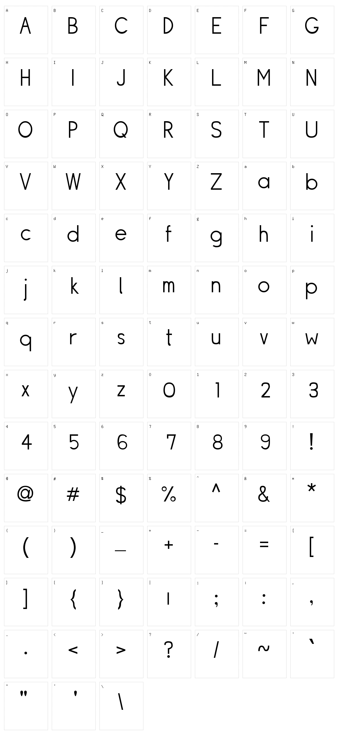 Siple Character Set