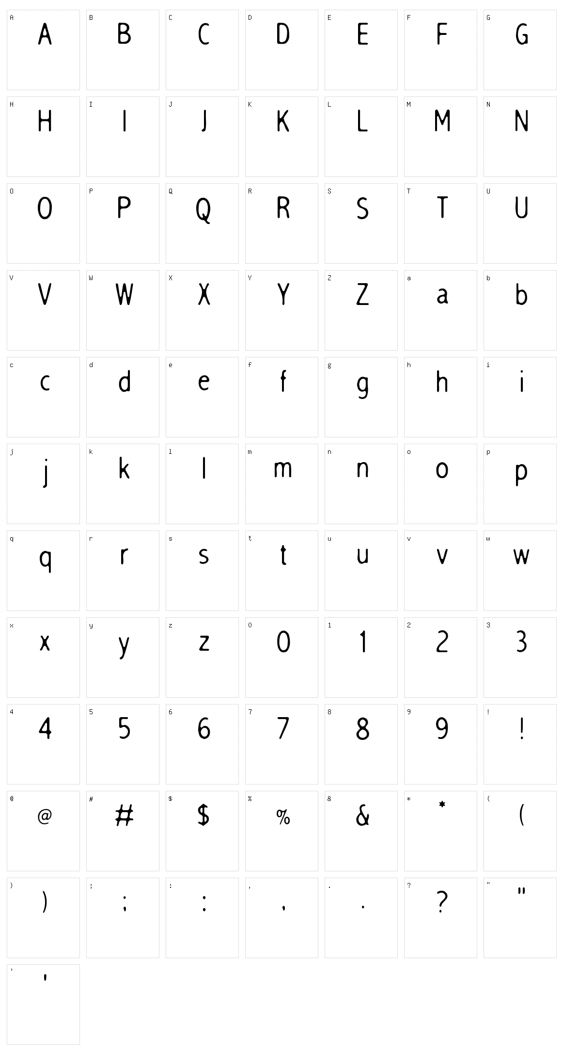 Sleep Talk Character Set
