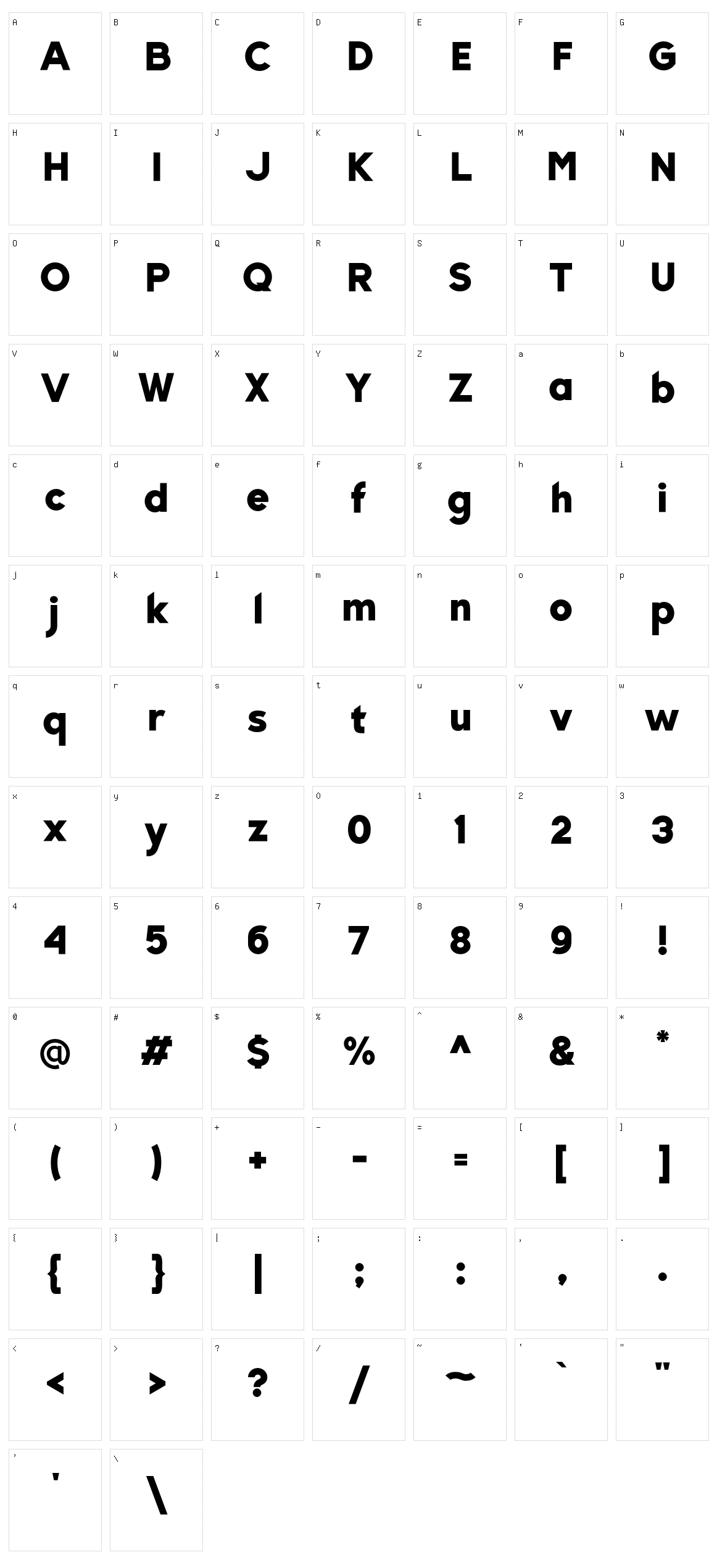 Slenco Character Set