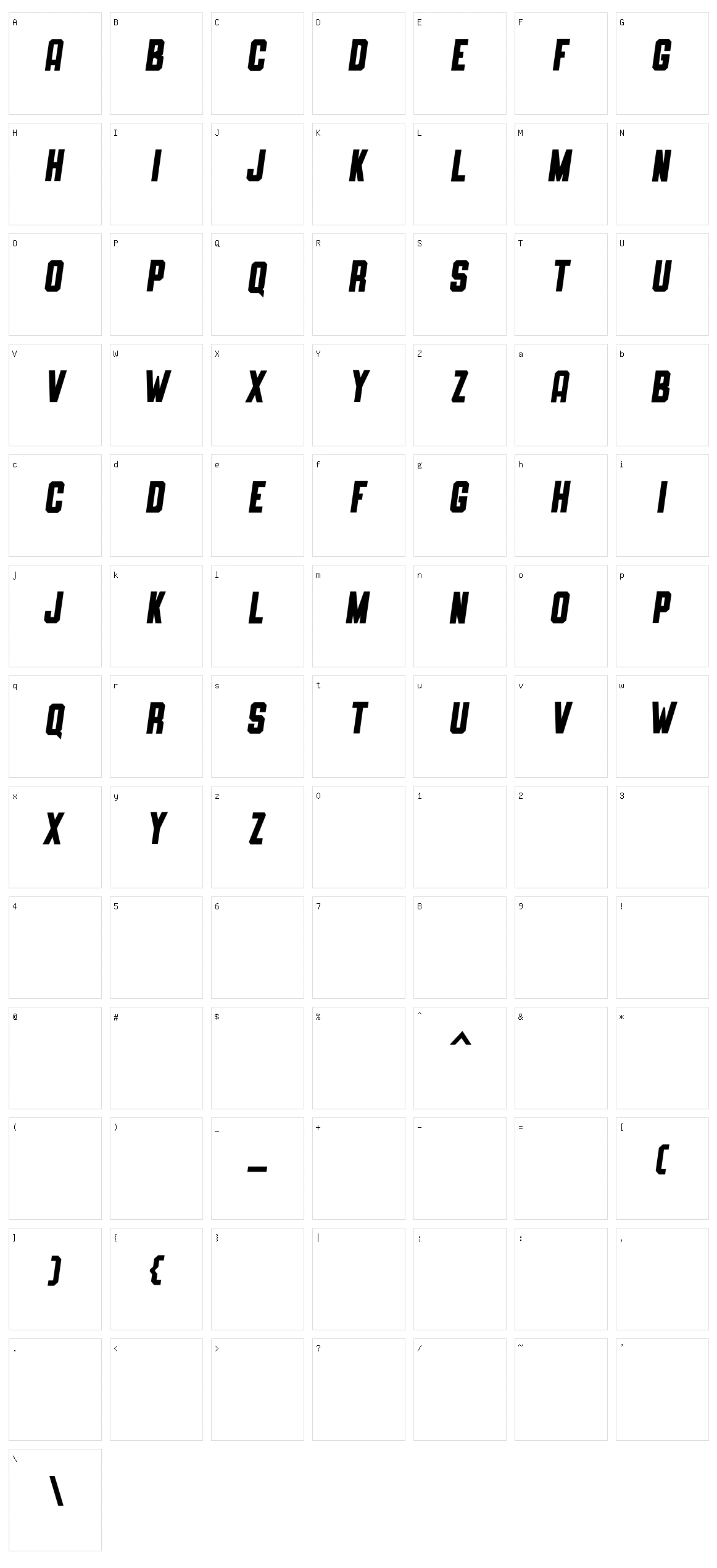 Slimedunk Character Set