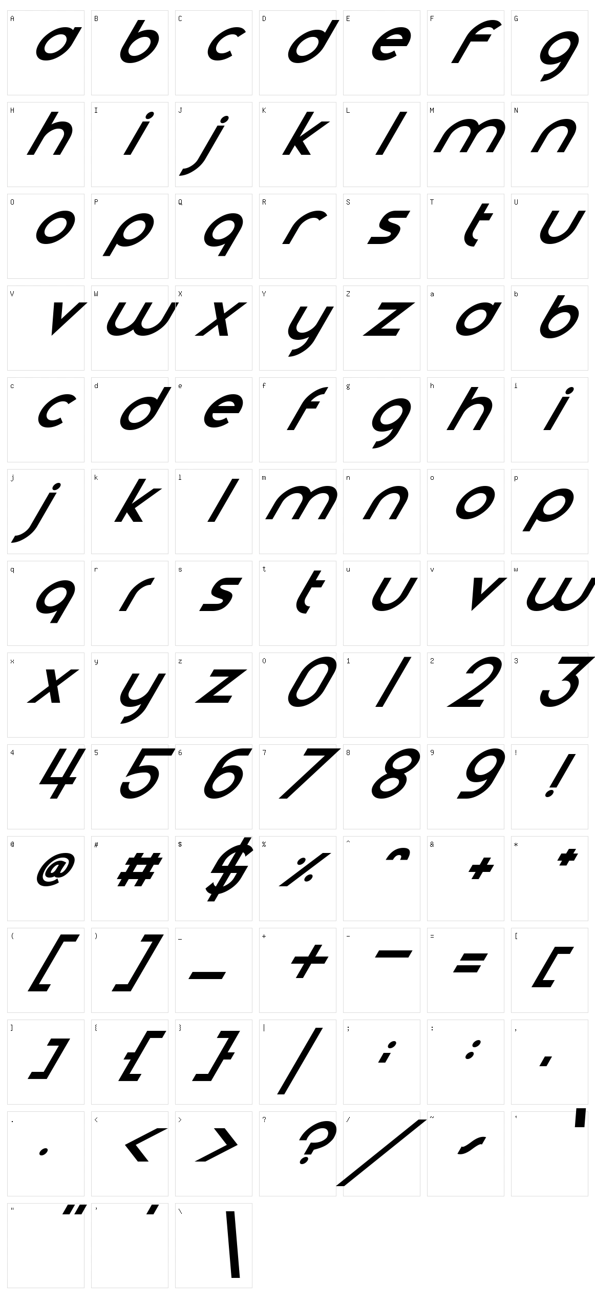 Smooth Circulars Character Set