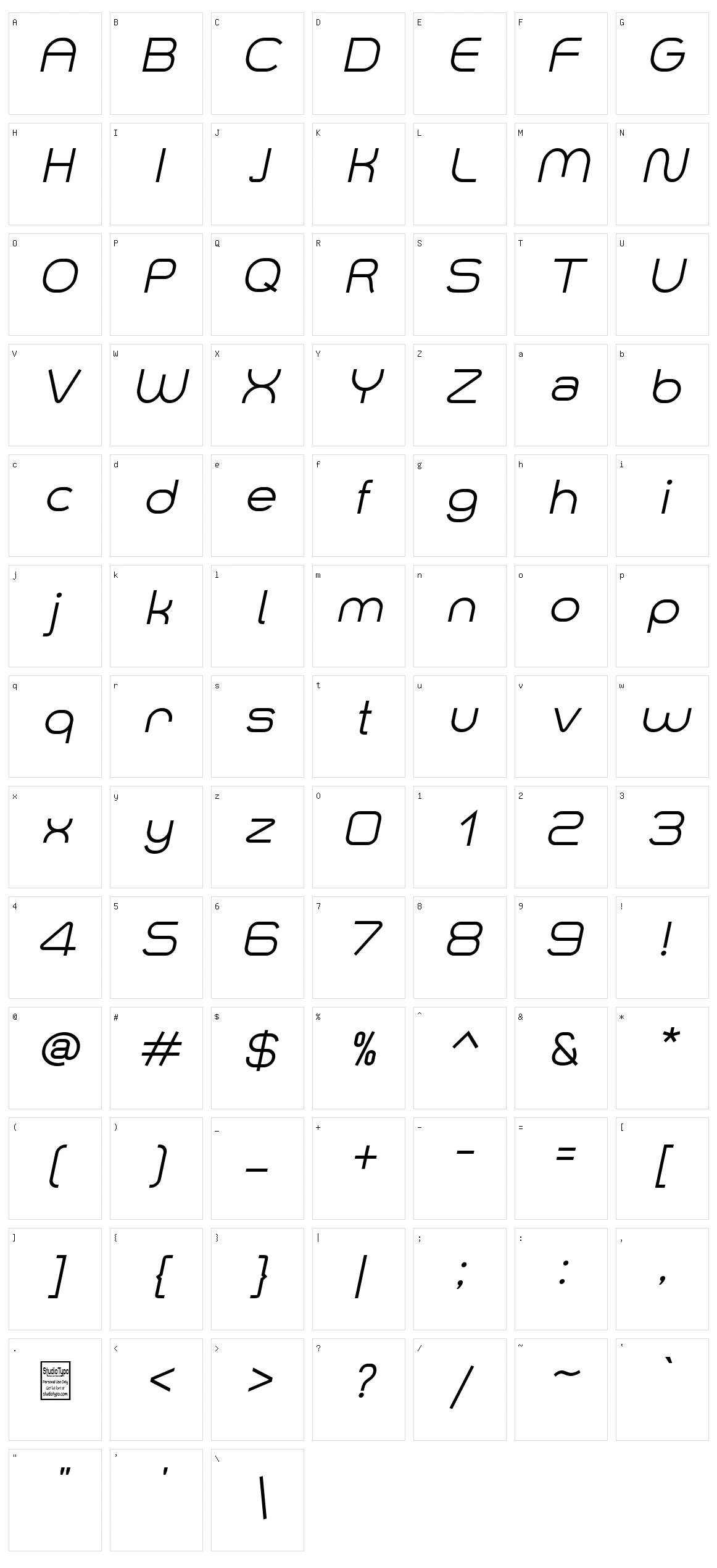 Smush Character Set