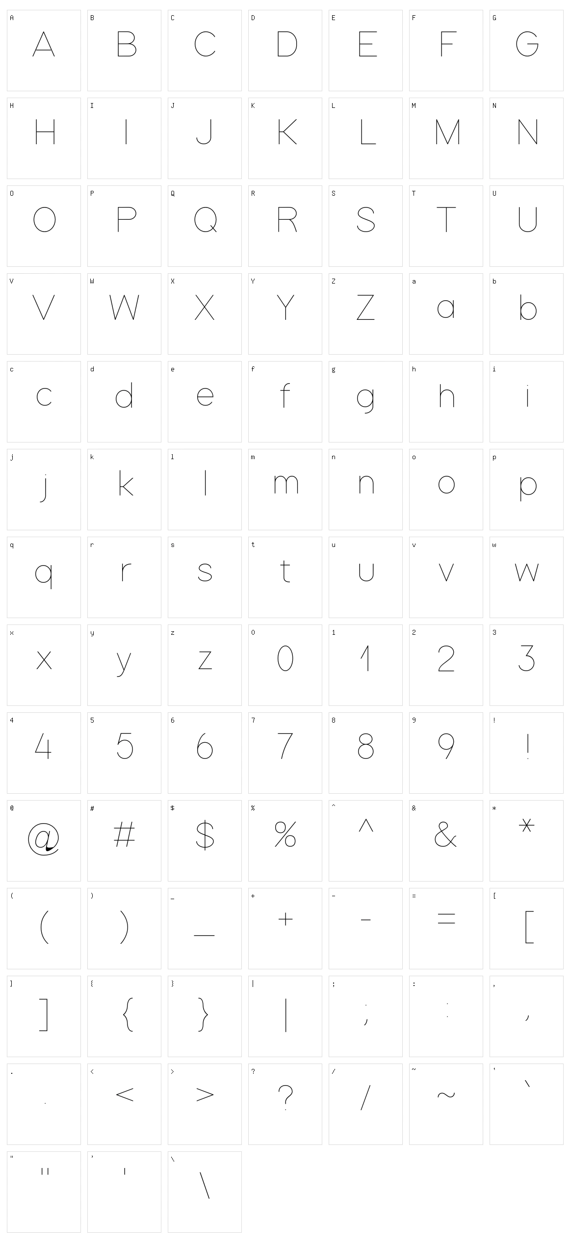 Soft Line Character Set