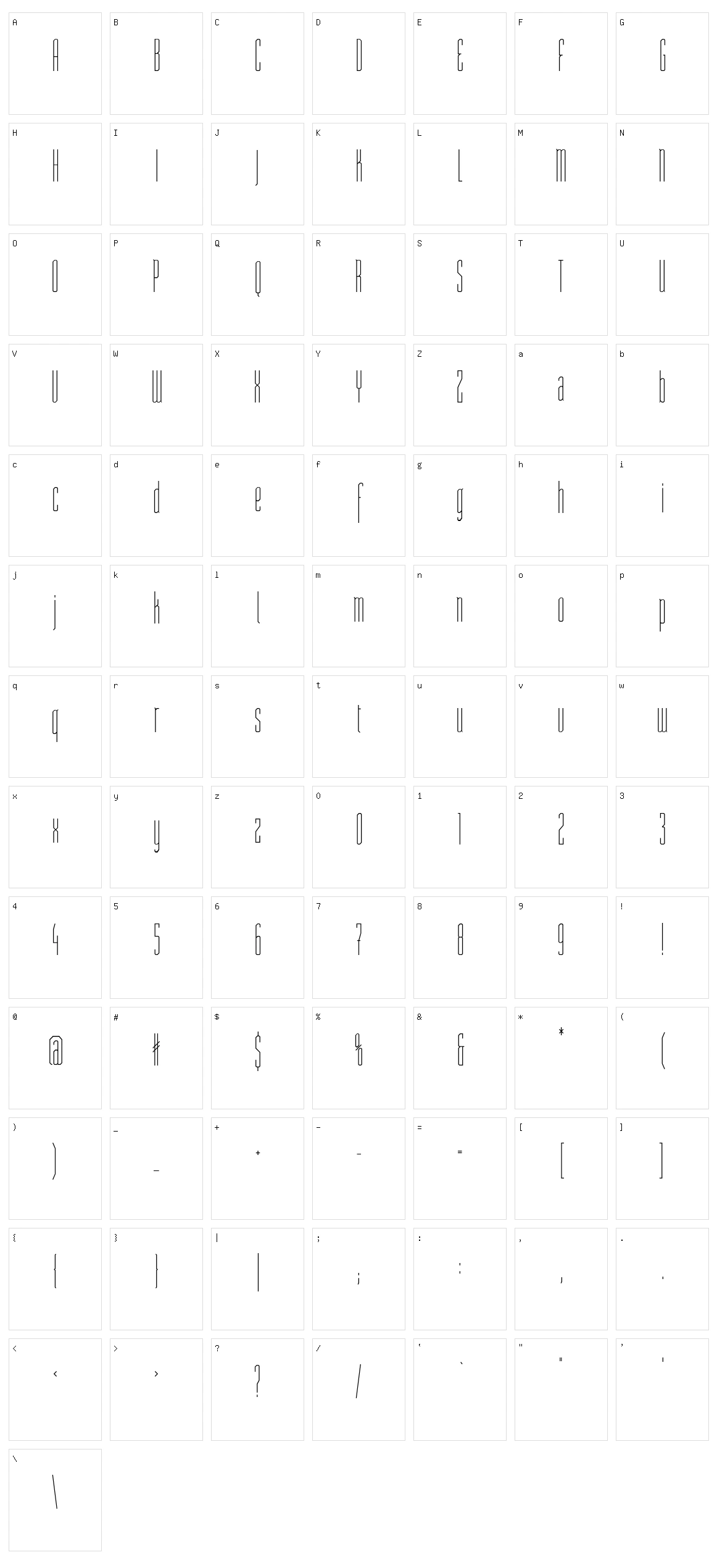 ST Moviehead Character Set