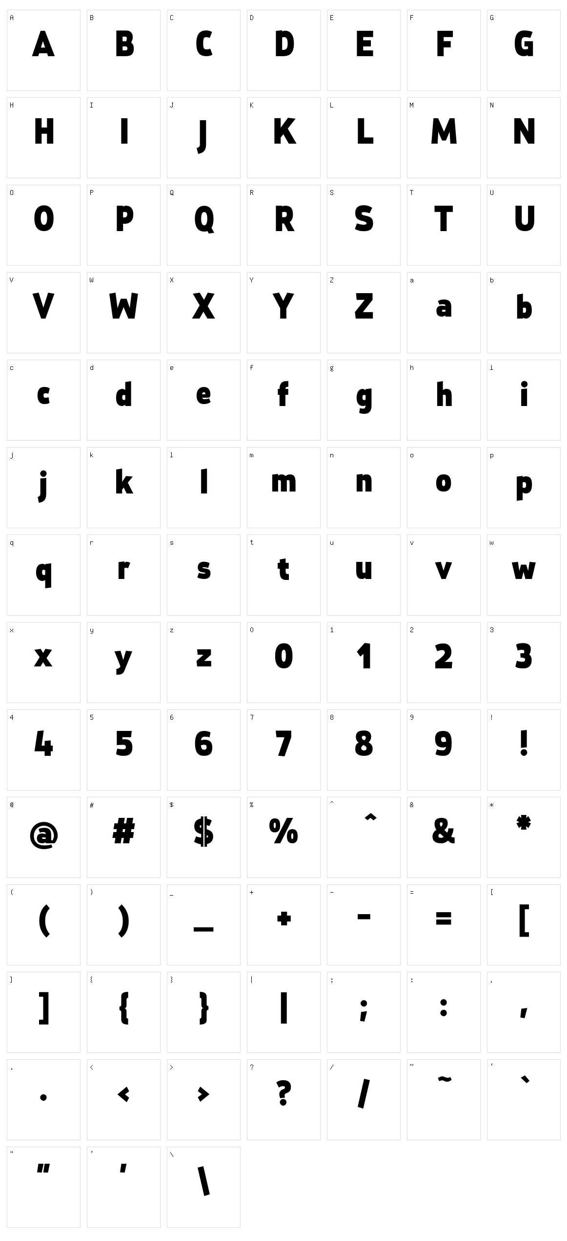 St Transmission 800 Character Set