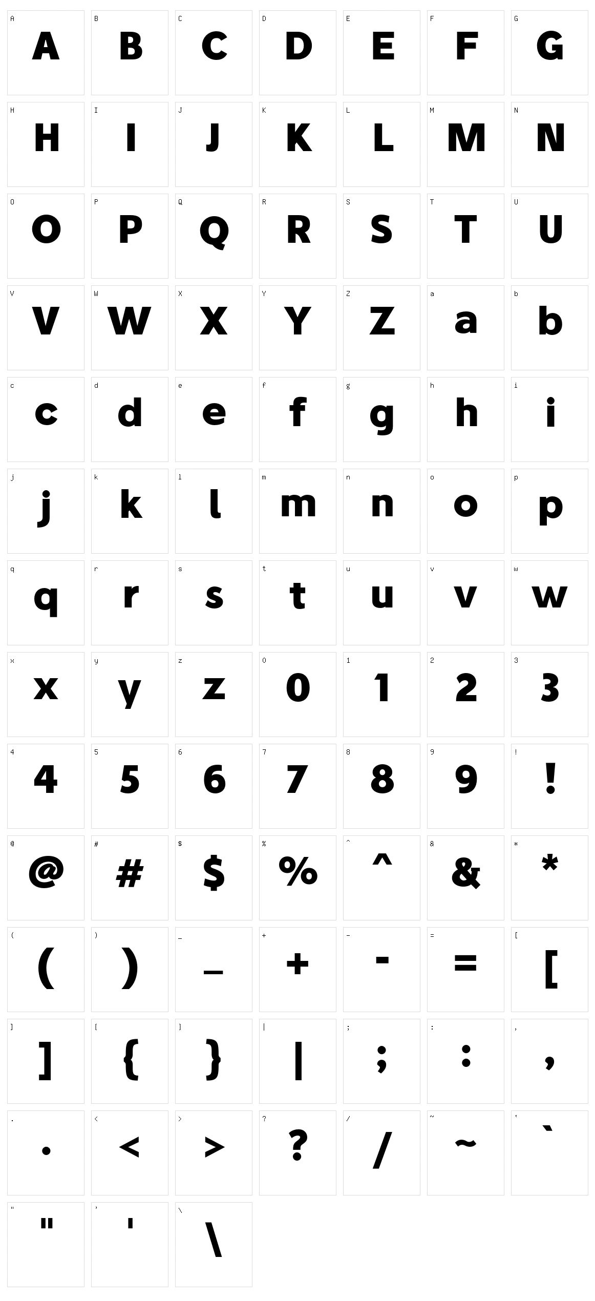 Stilu Character Set
