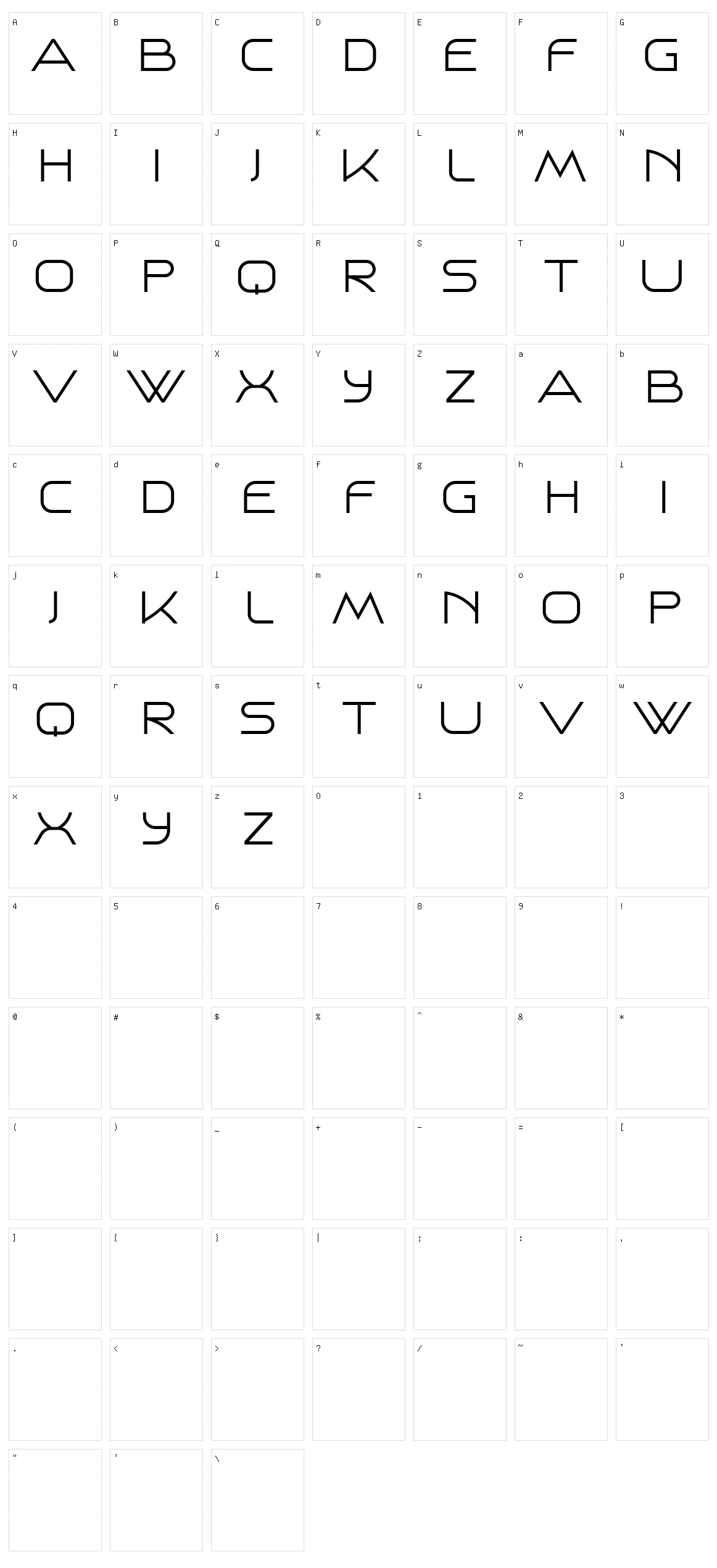 Stimulatio Character Set