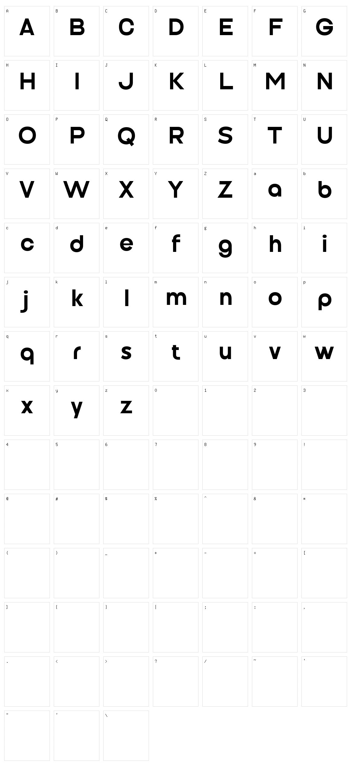 Stoner Character Set