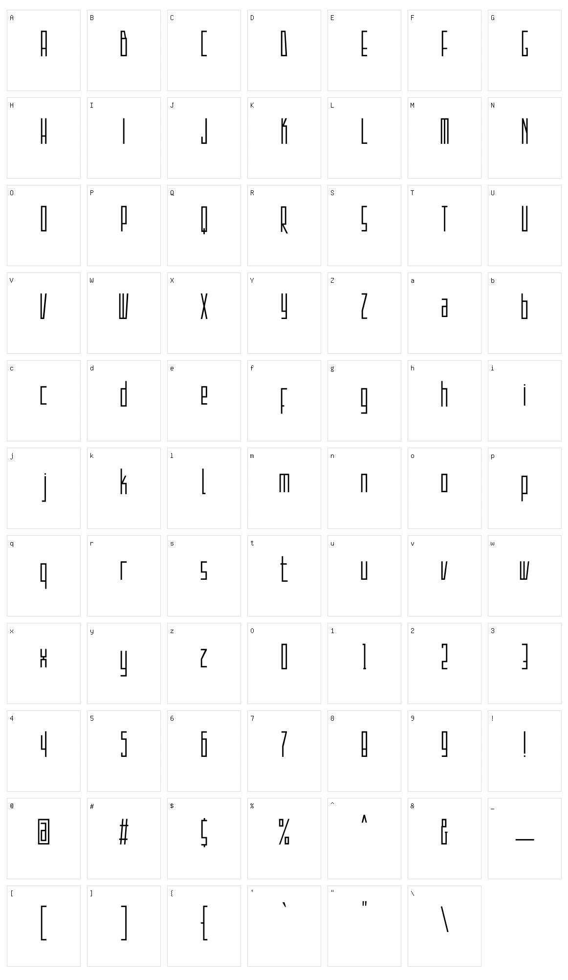 Strak Character Set