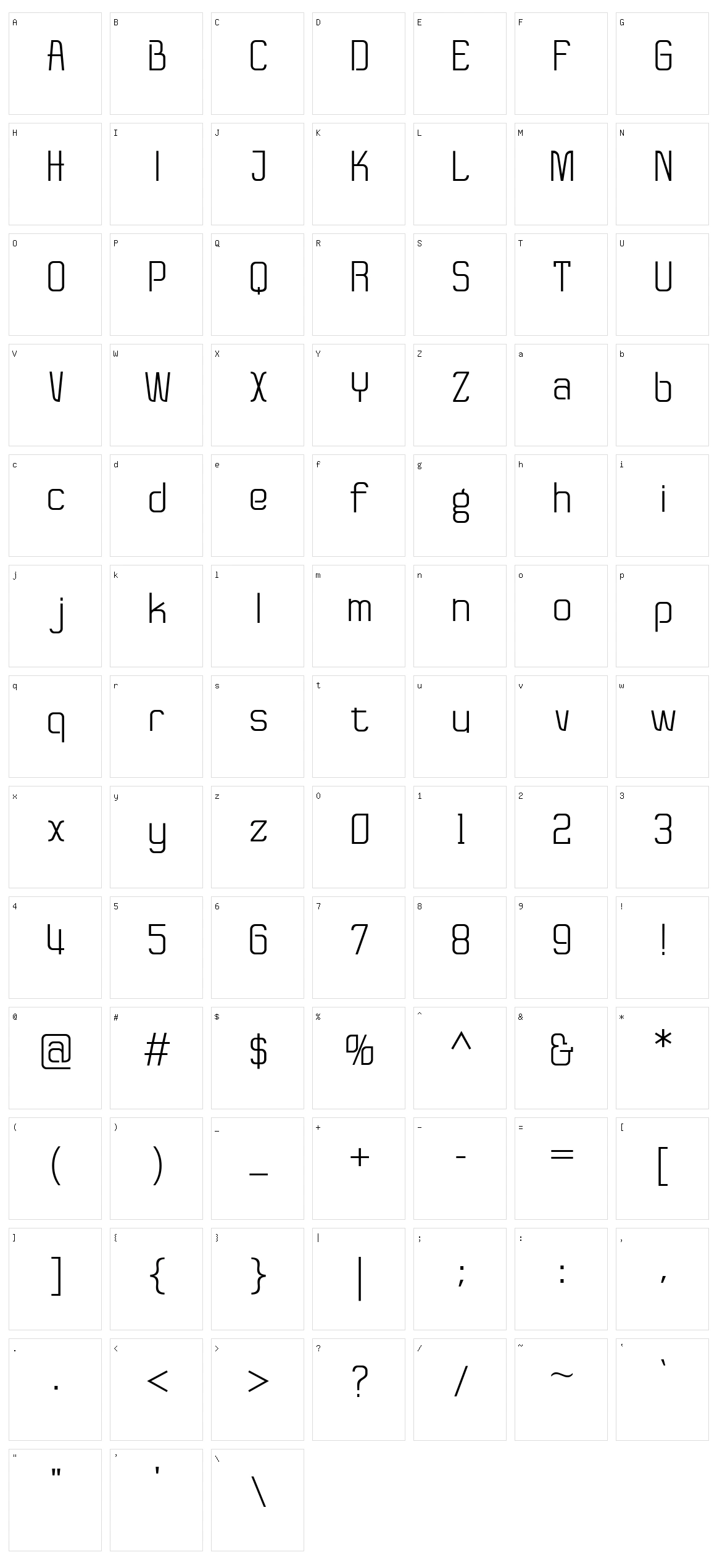 Streamy Character Set