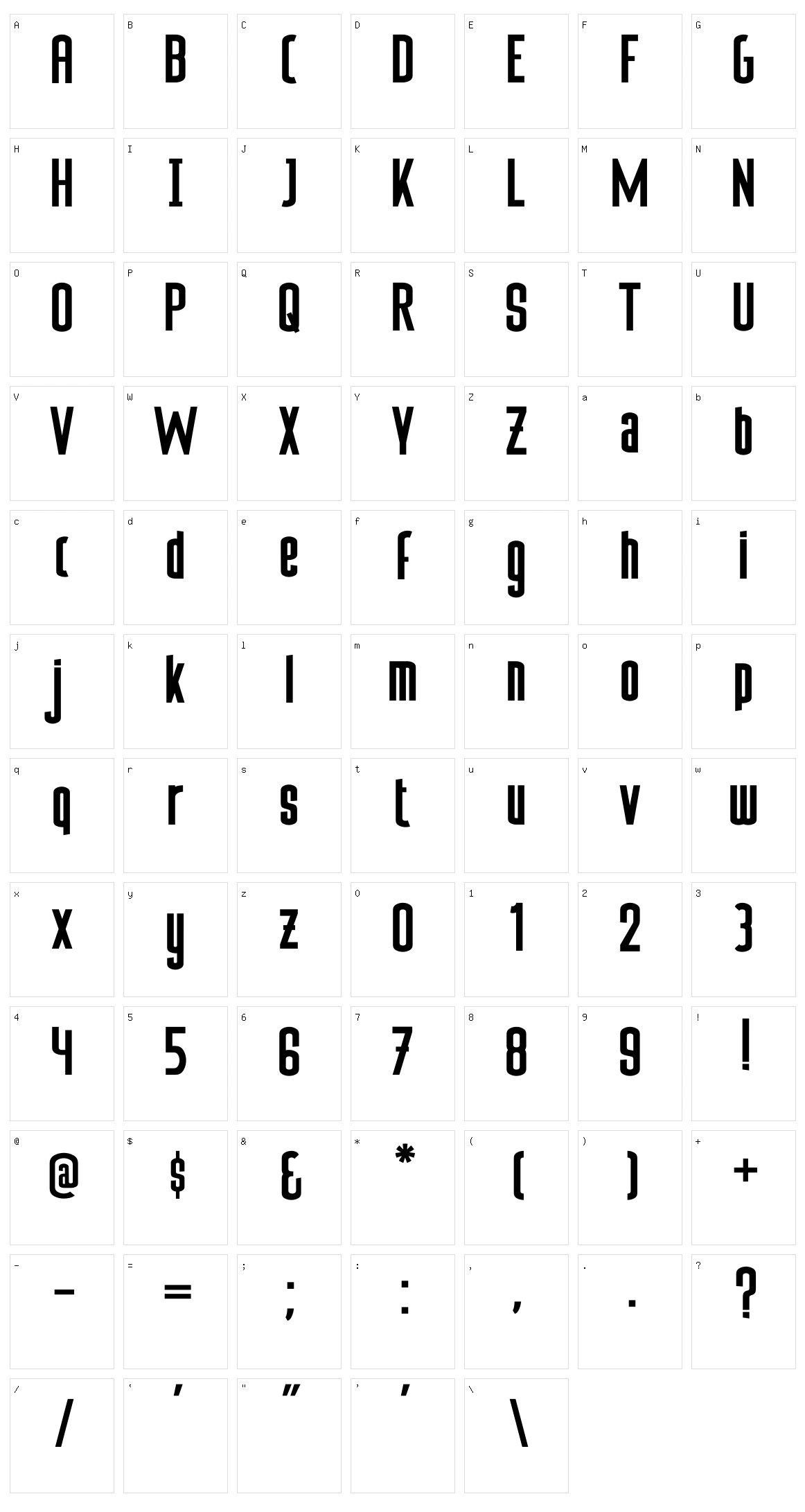 Sufficit Character Set