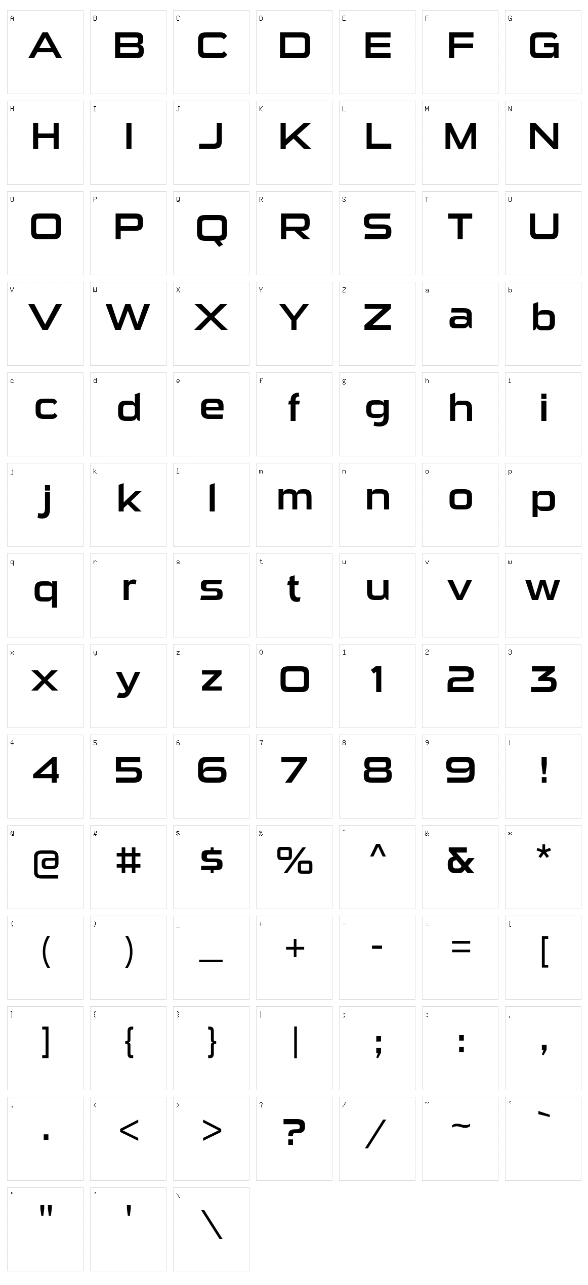 Sui Generis Character Set