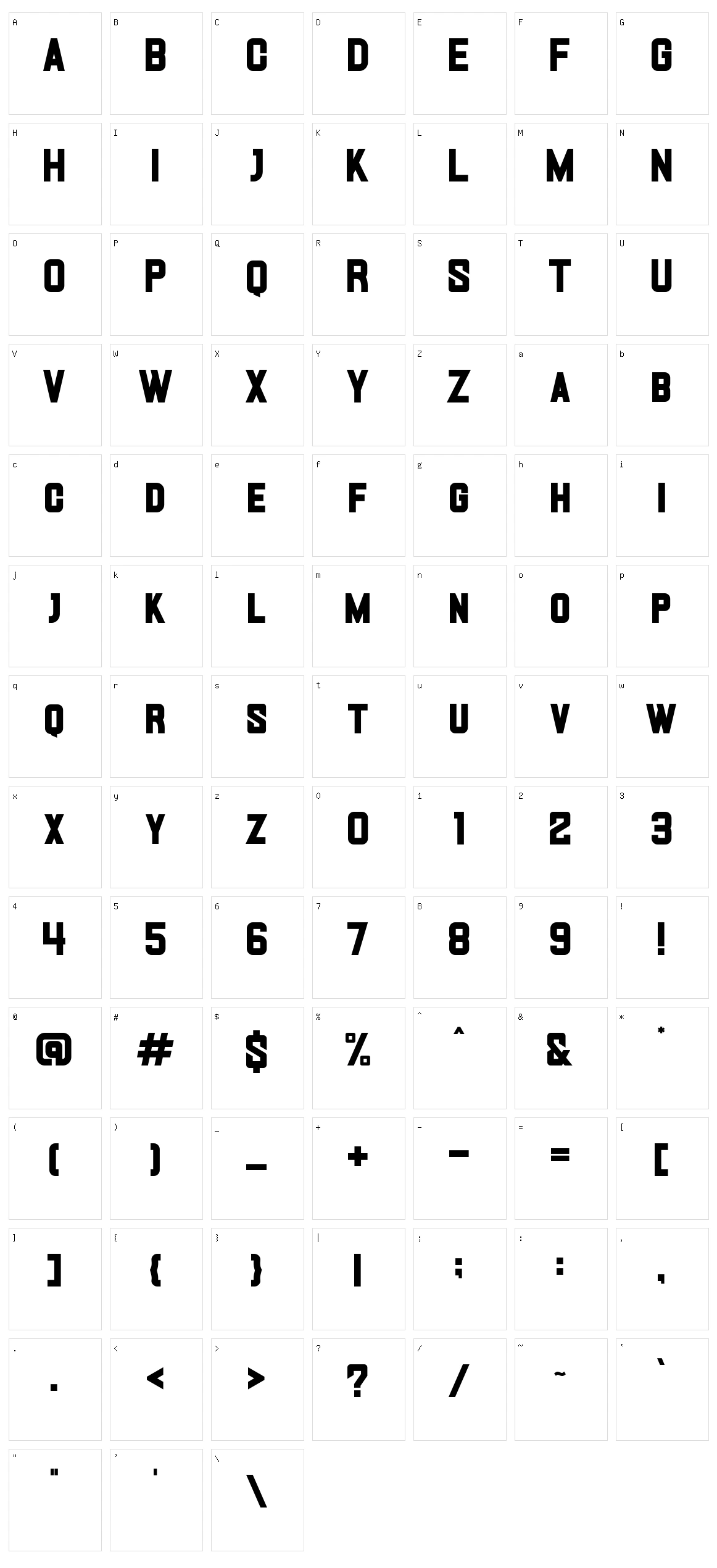 Super Punch Character Set