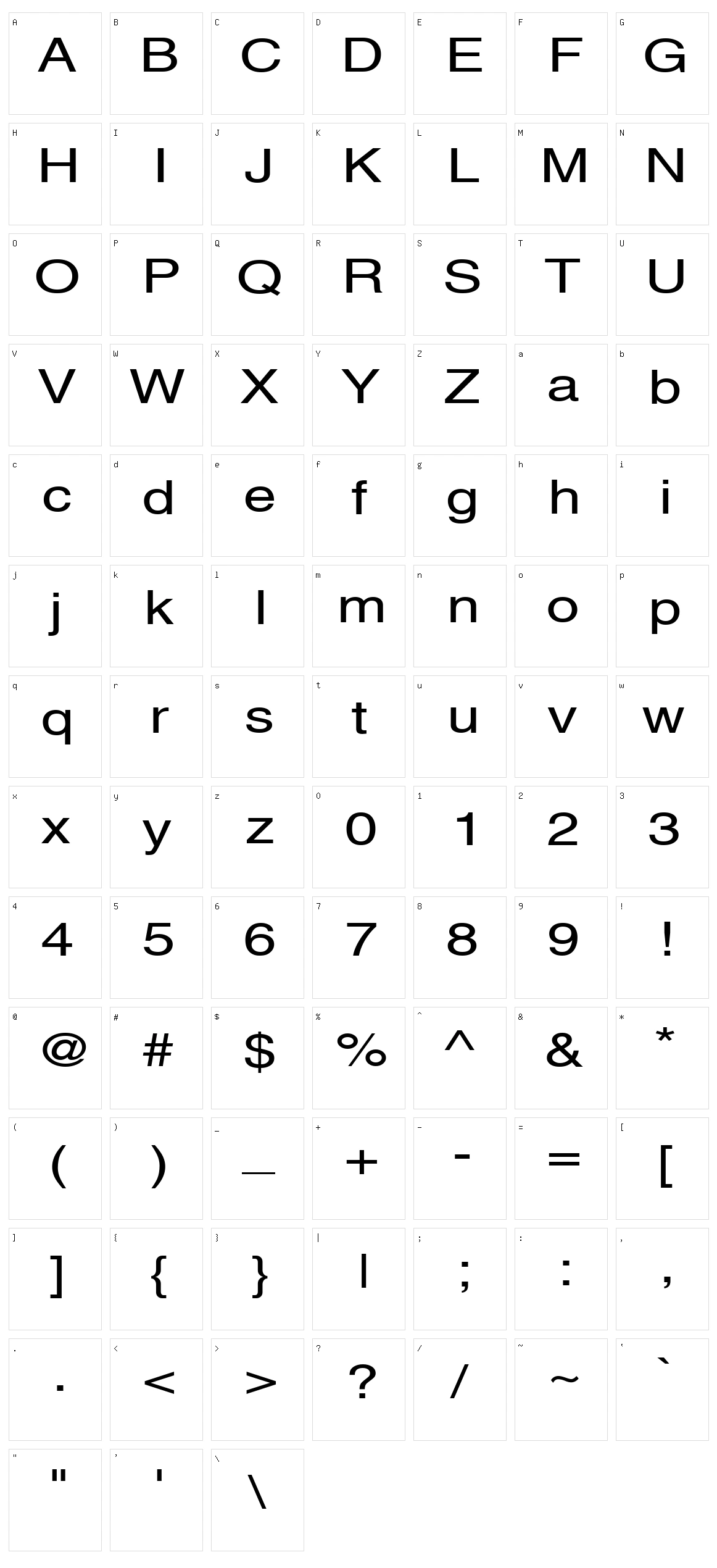 Sveningsson Character Set