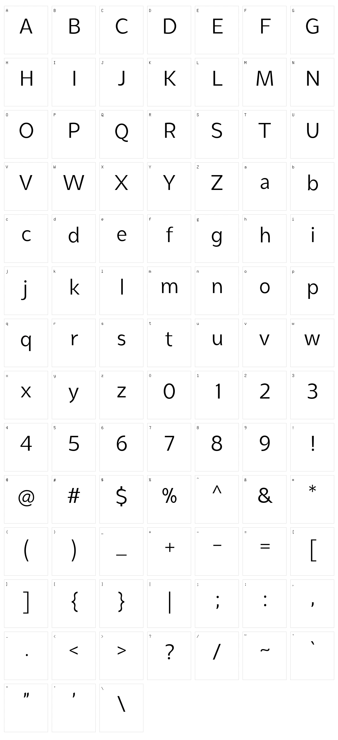 Syabil Character Set