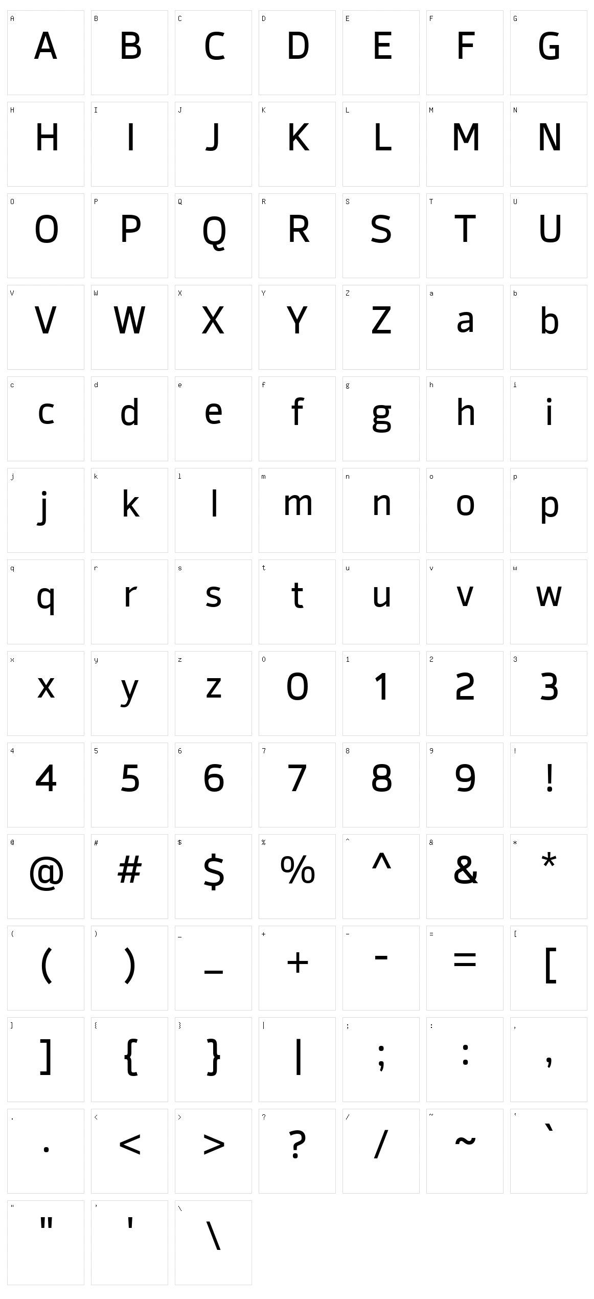 Syke Character Set