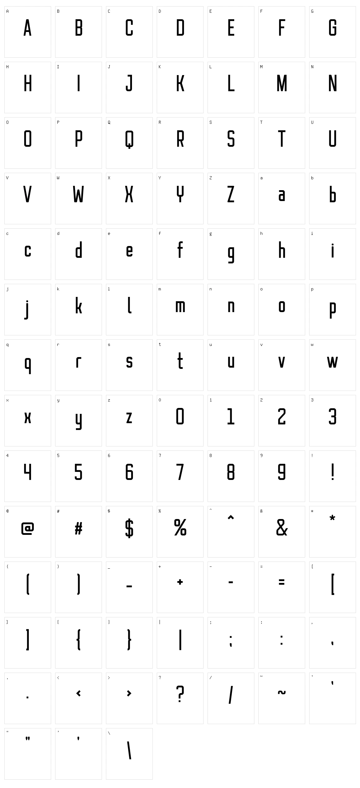 Taiama Character Set