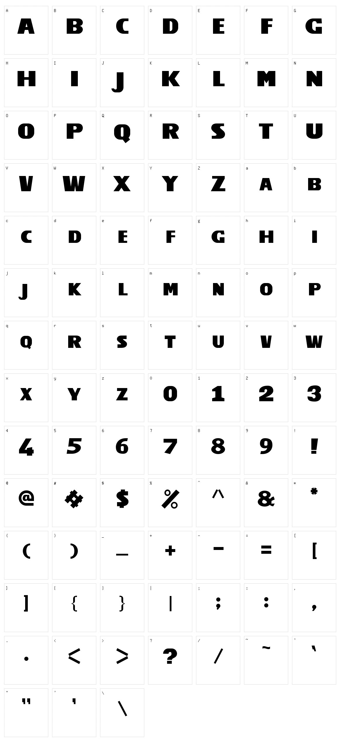 Tegal Character Set