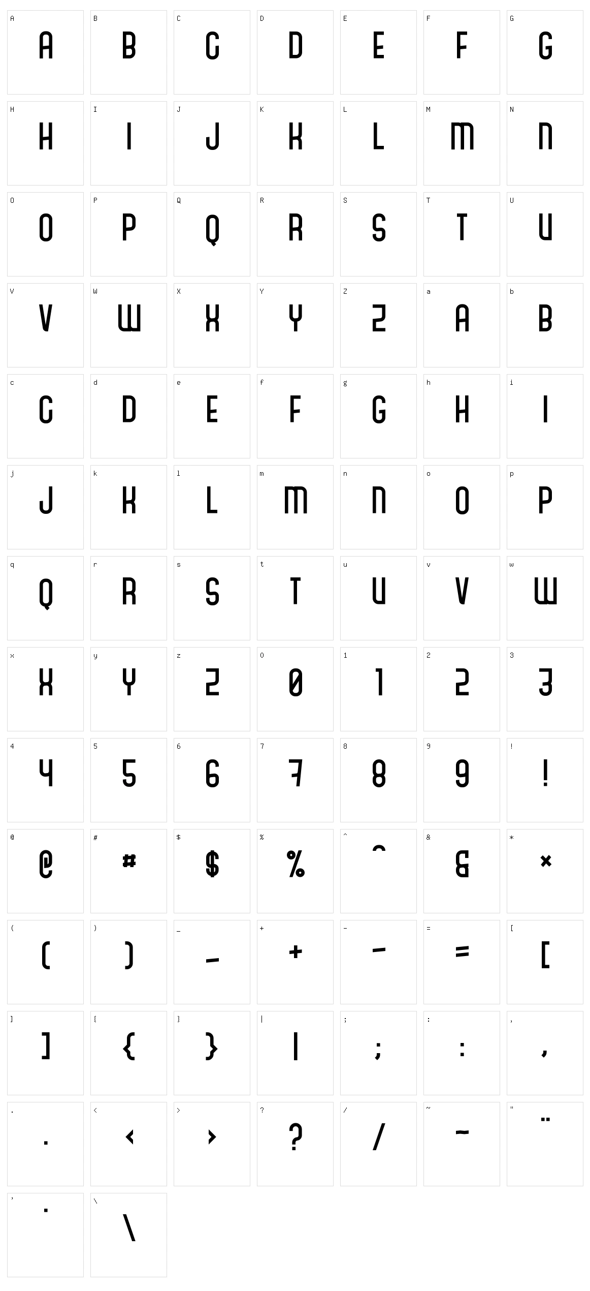 The Bewlay Br1 Character Set