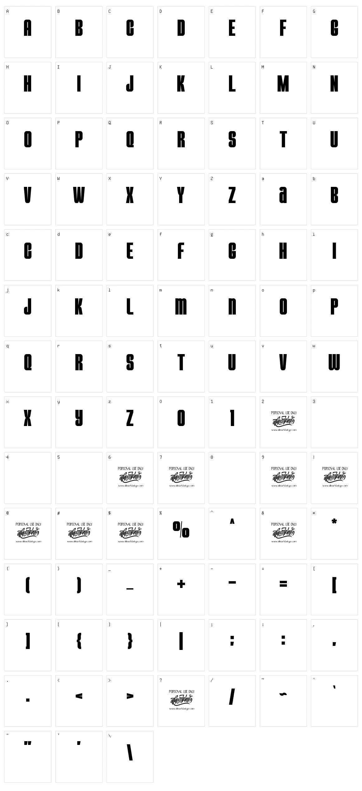 The Mezirane Character Set