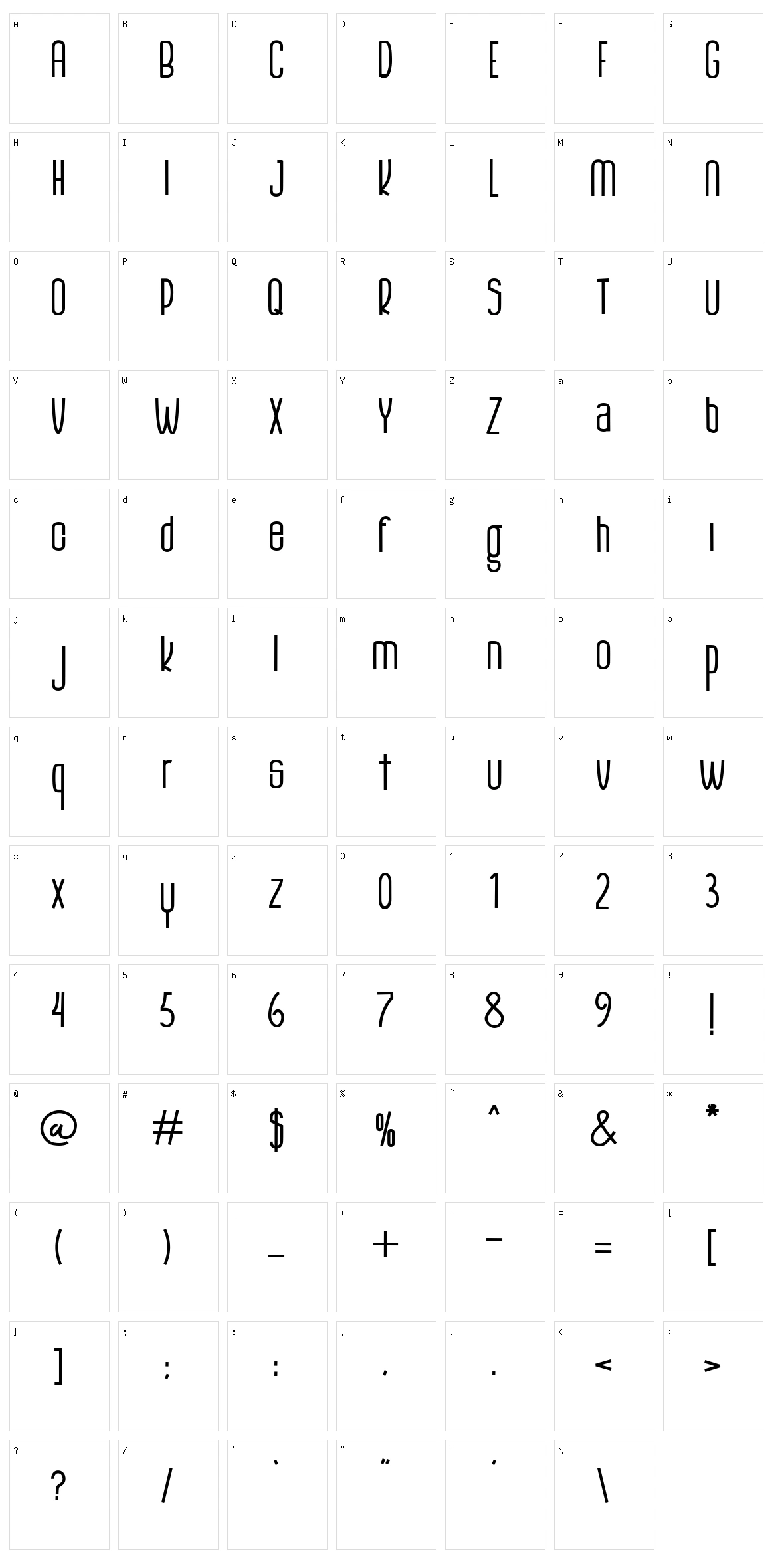 The Monthego Character Set