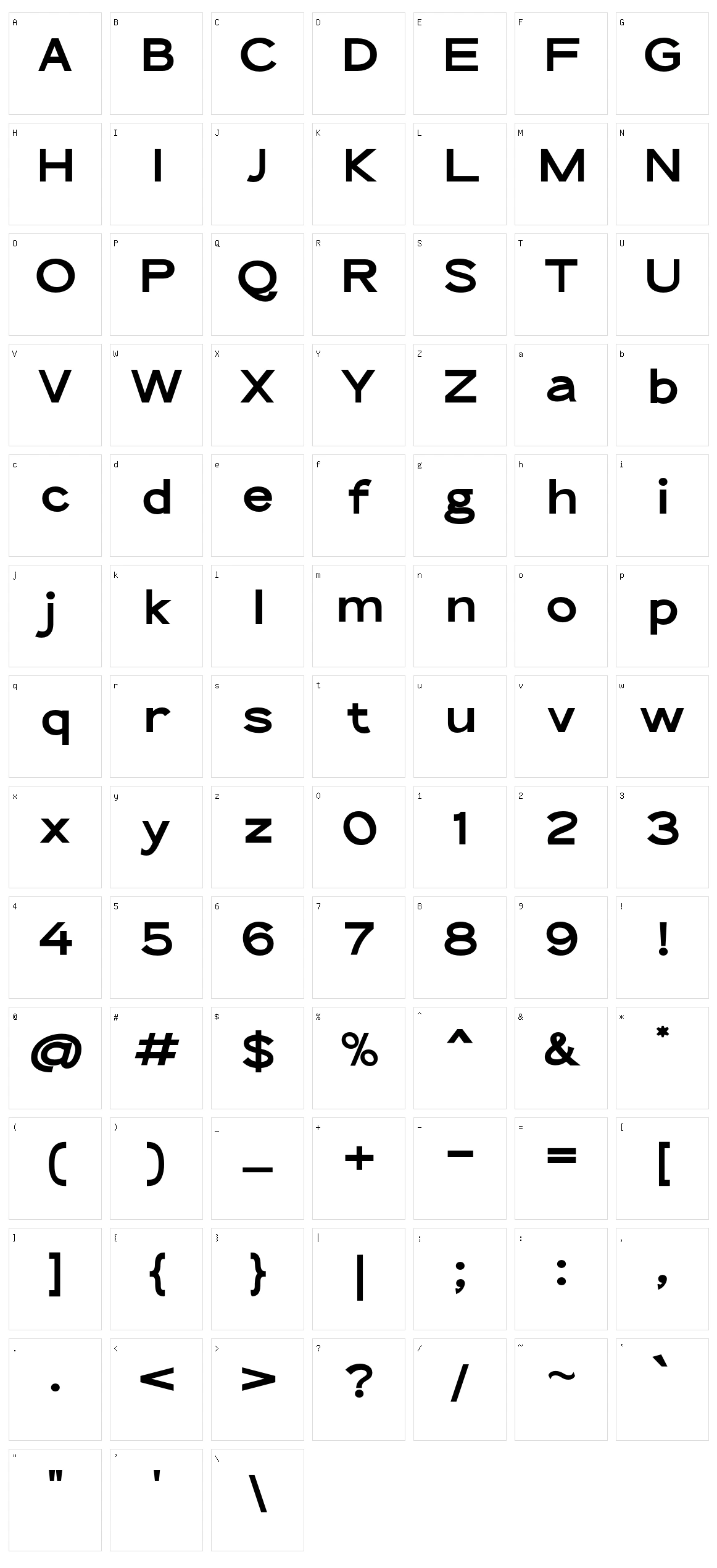 The Qlickers Character Set