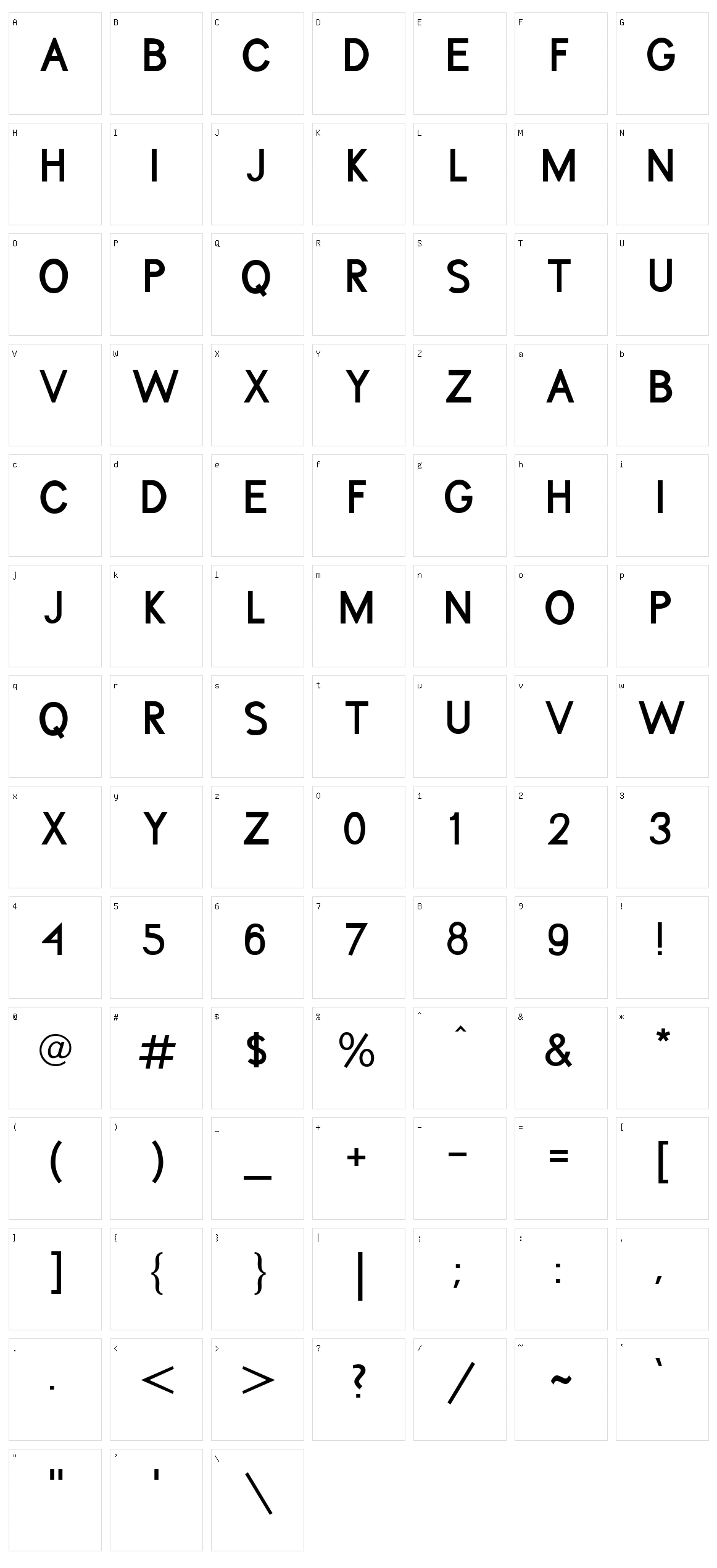ThreePointSix Roentgen Character Set