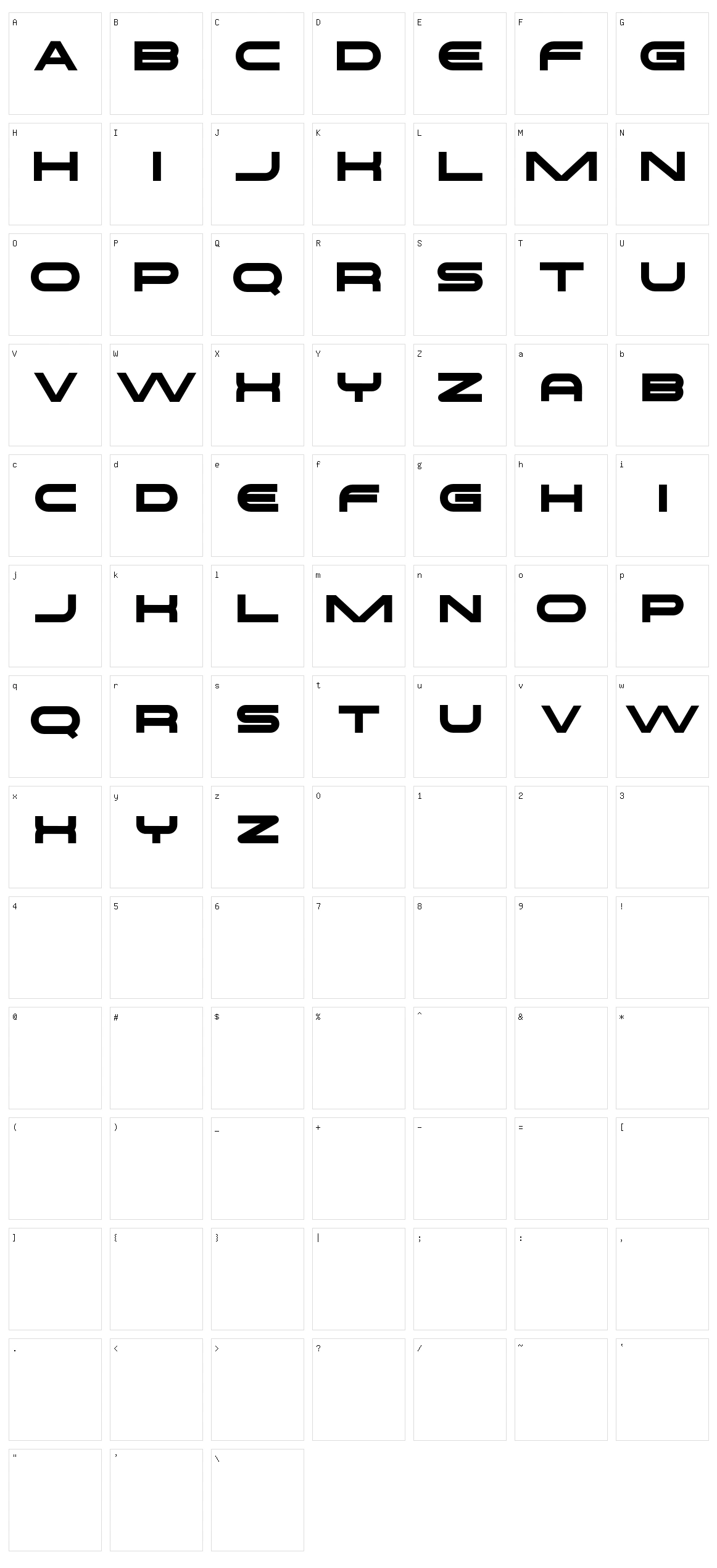 Throne Character Set
