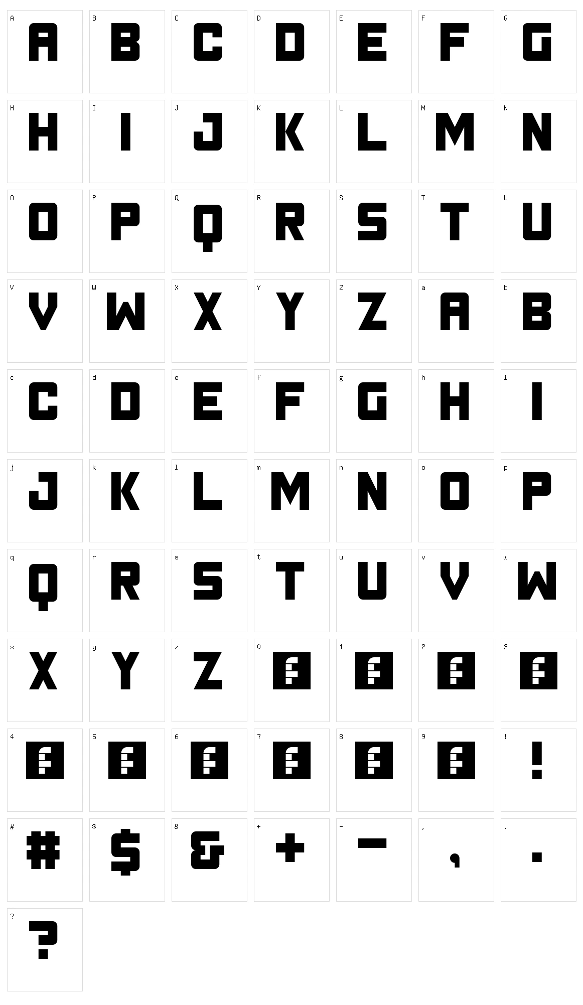 Timeline Character Set