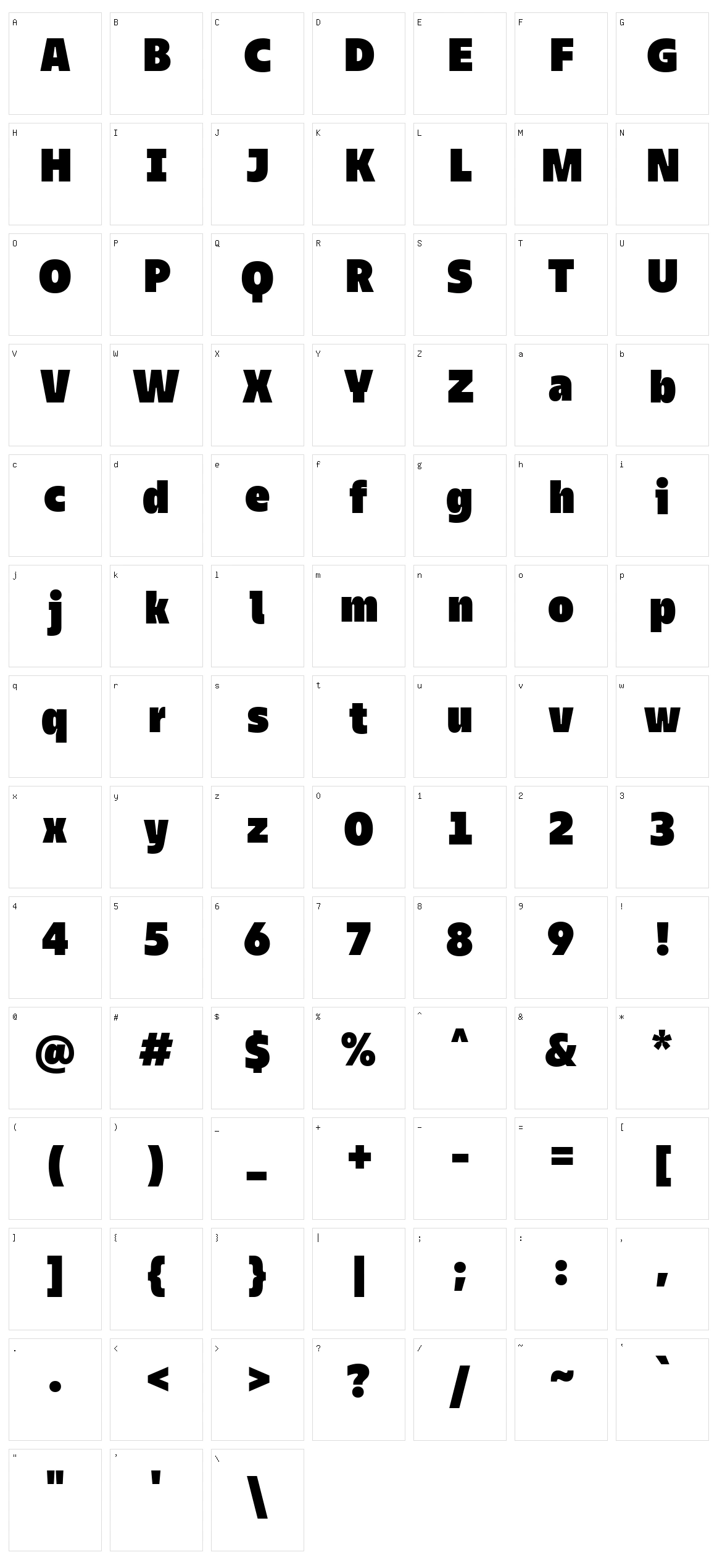 TT Fellows Character Set