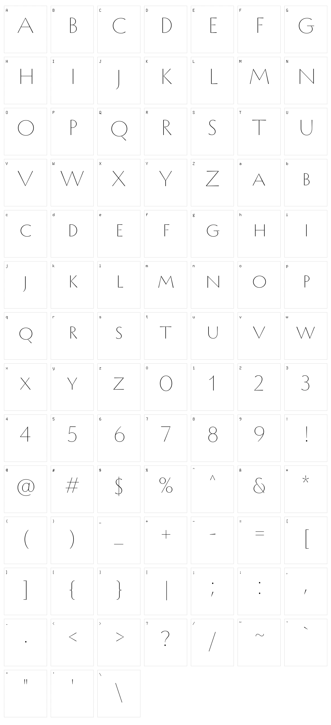 TT Ricordi Allegria Character Set