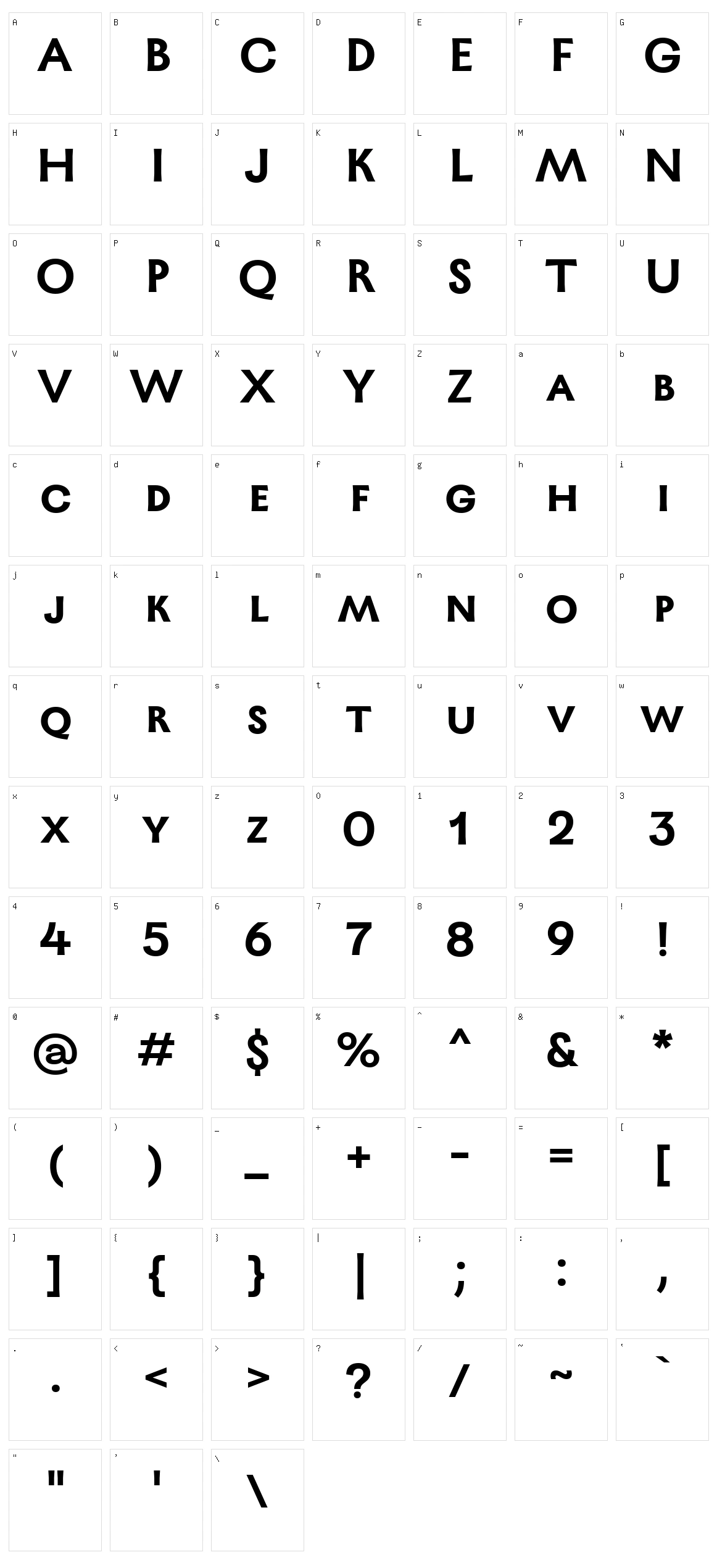 TT Ricordi Greto Character Set