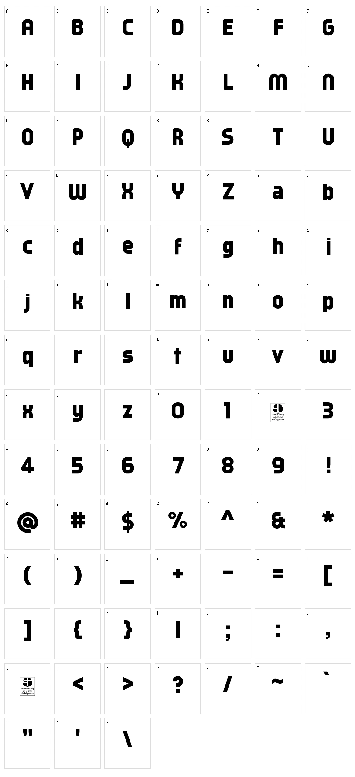 Typo Oval Character Set