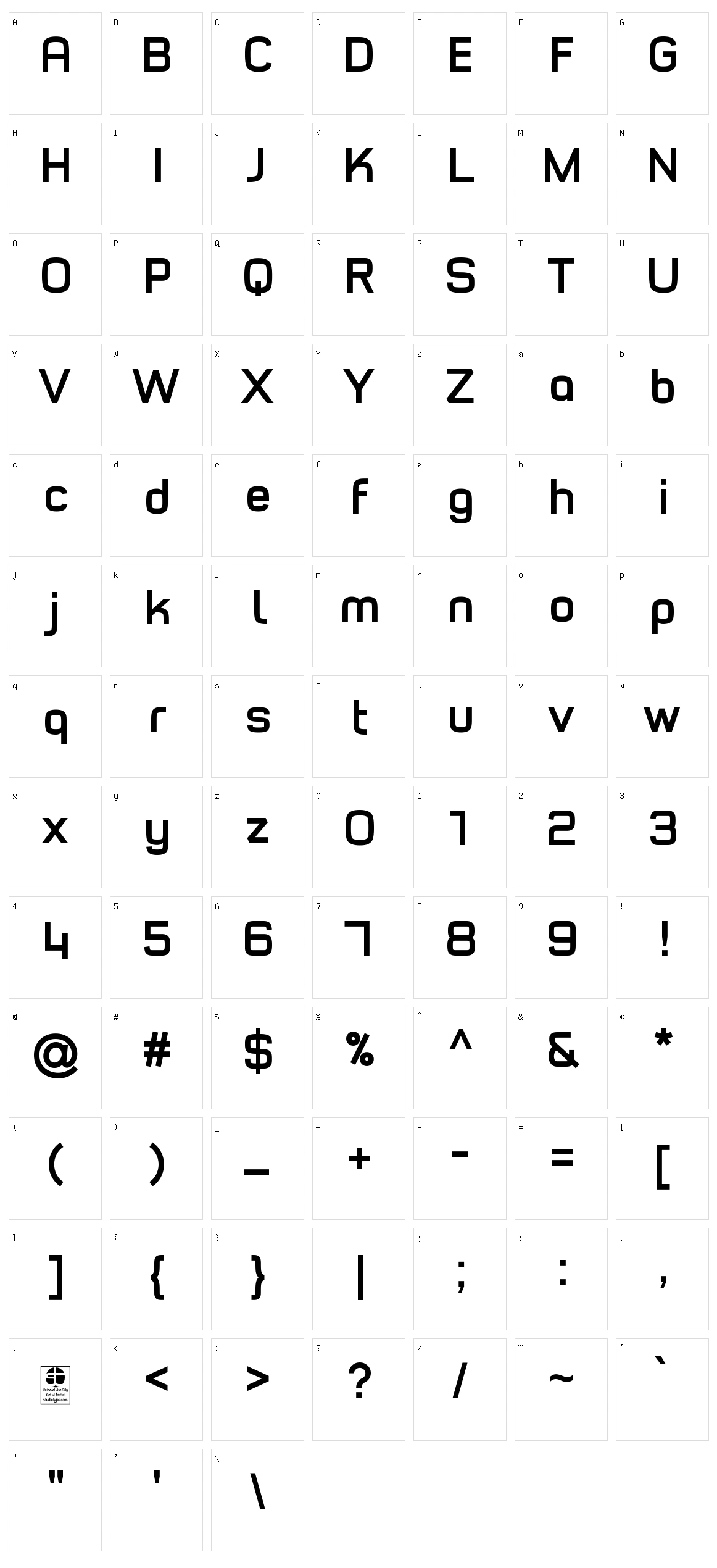 Typo Style Character Set