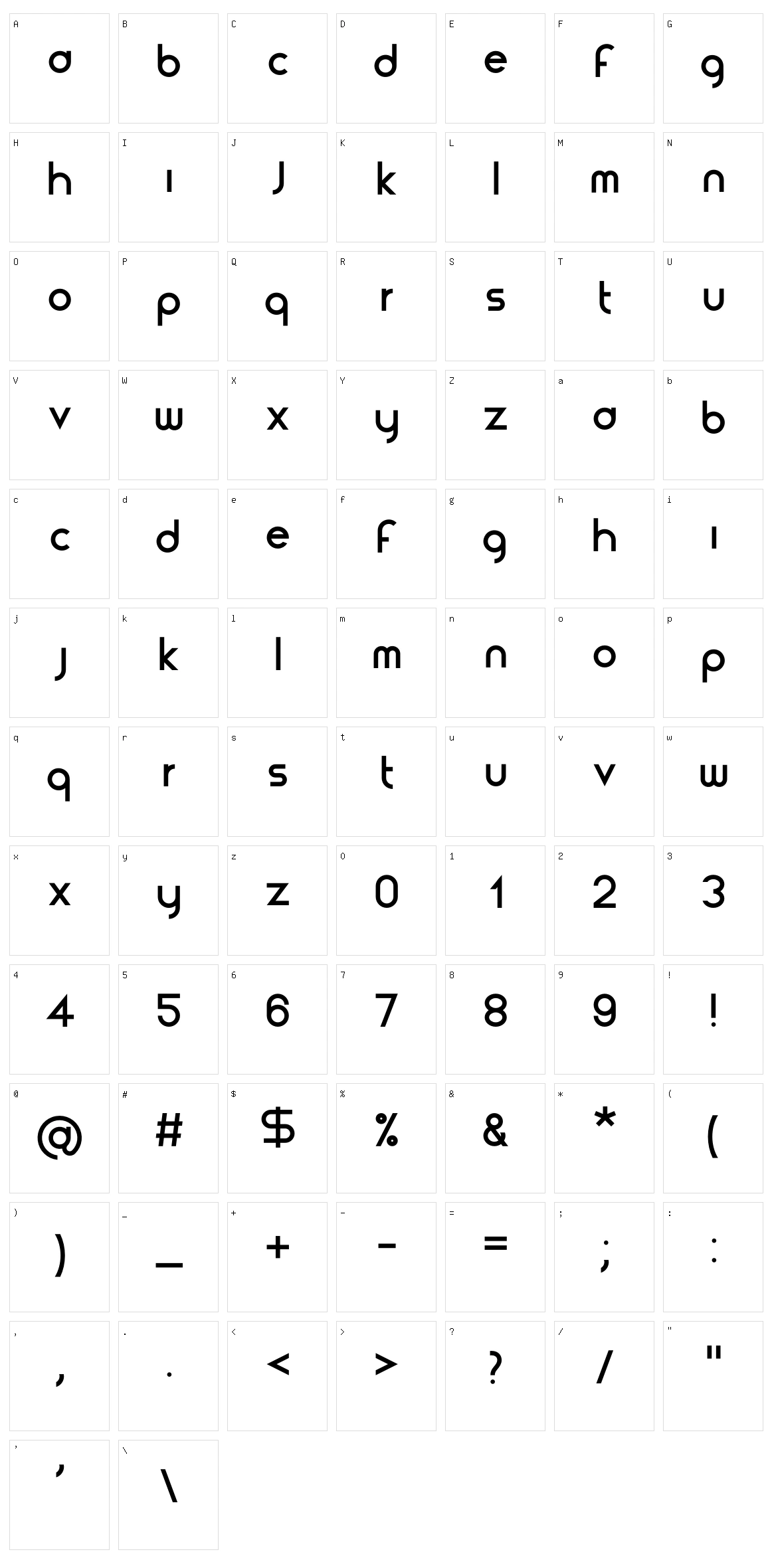 Unisono Character Set