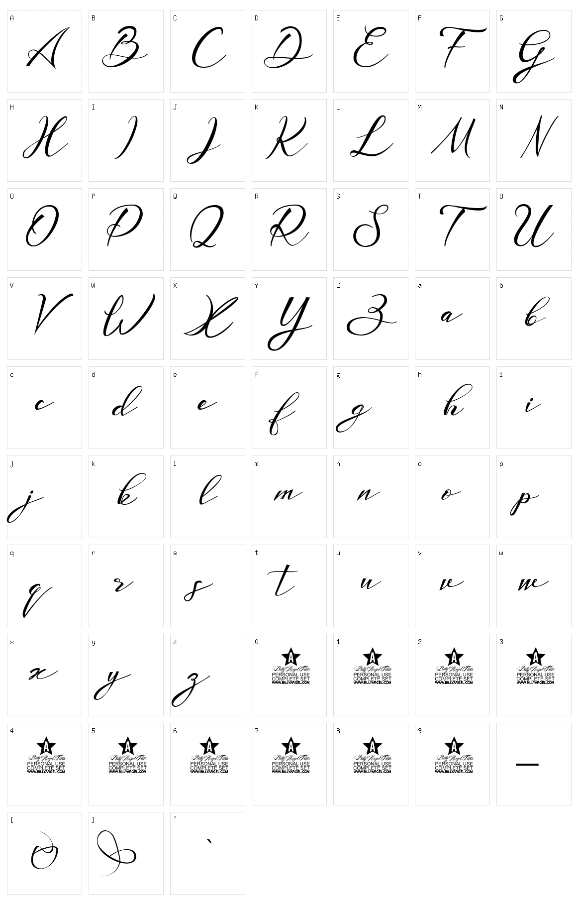 Universal Sans Character Set
