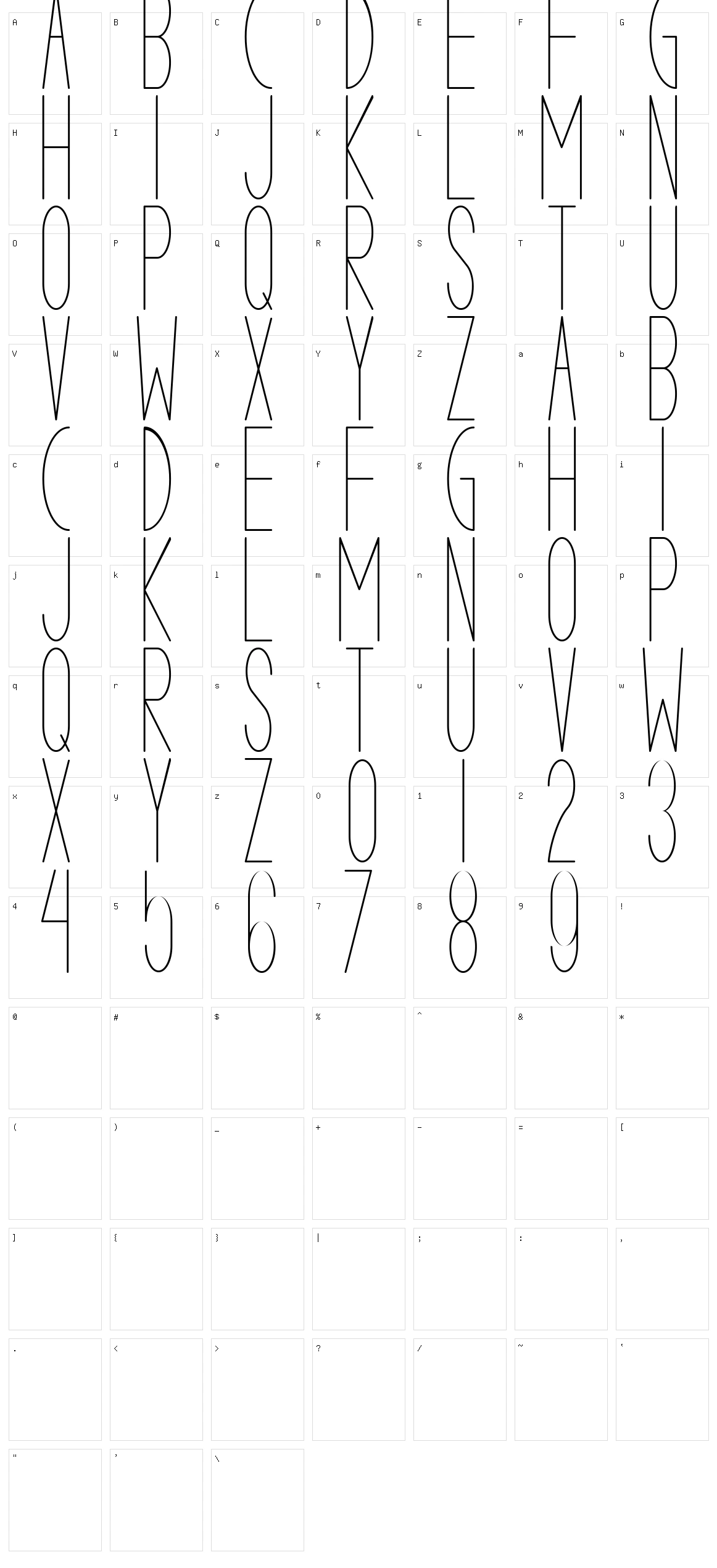 Valkrie Character Set