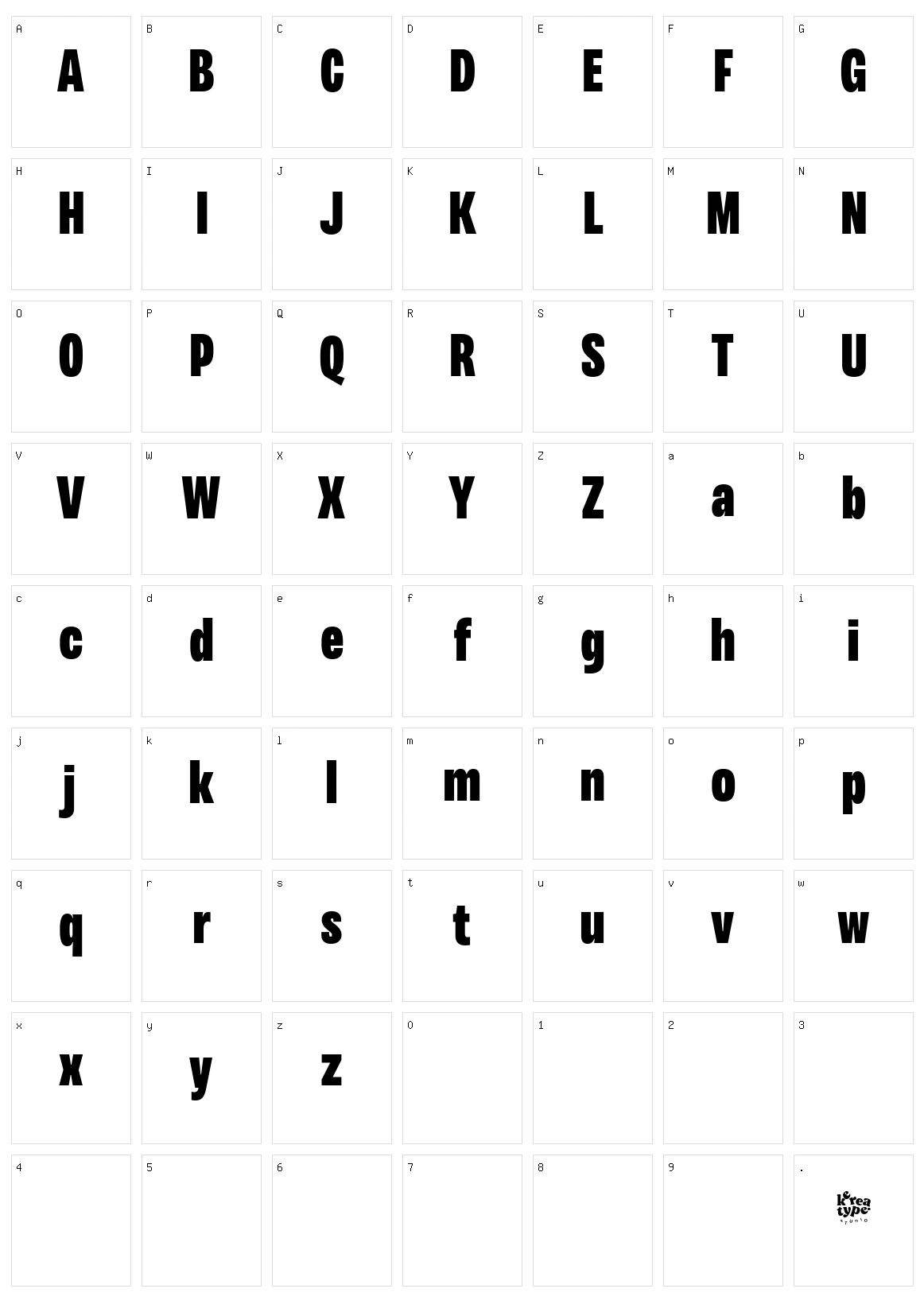 Variera Character Set