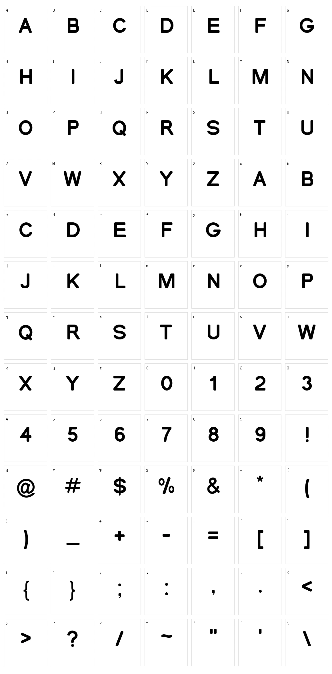 Velline Character Set