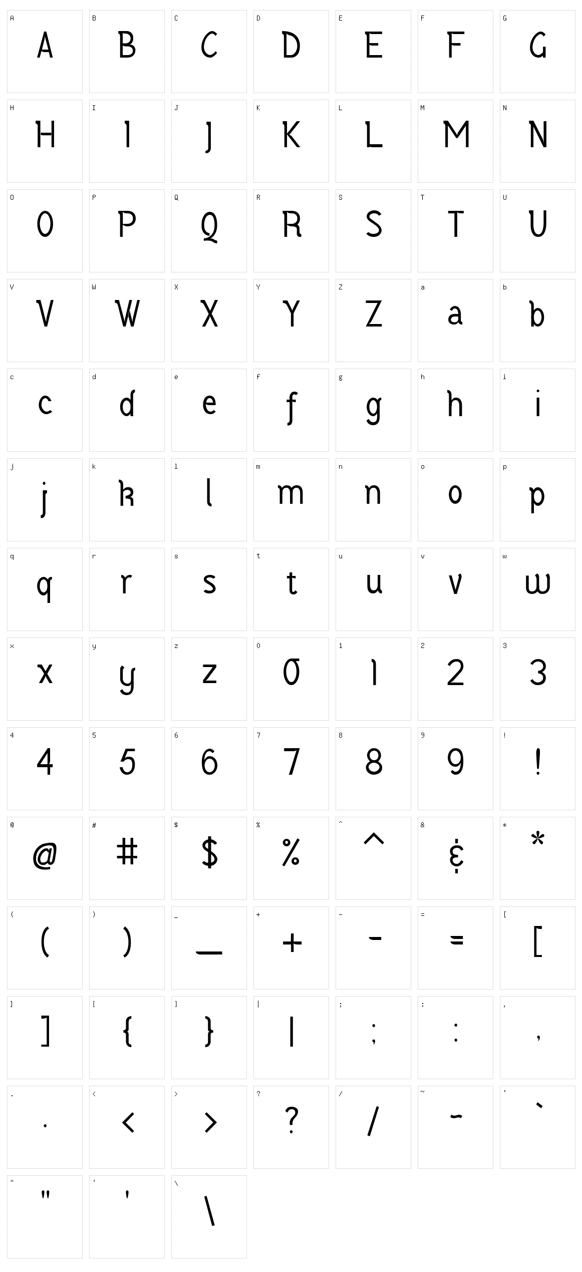 Vercing?torix Character Set