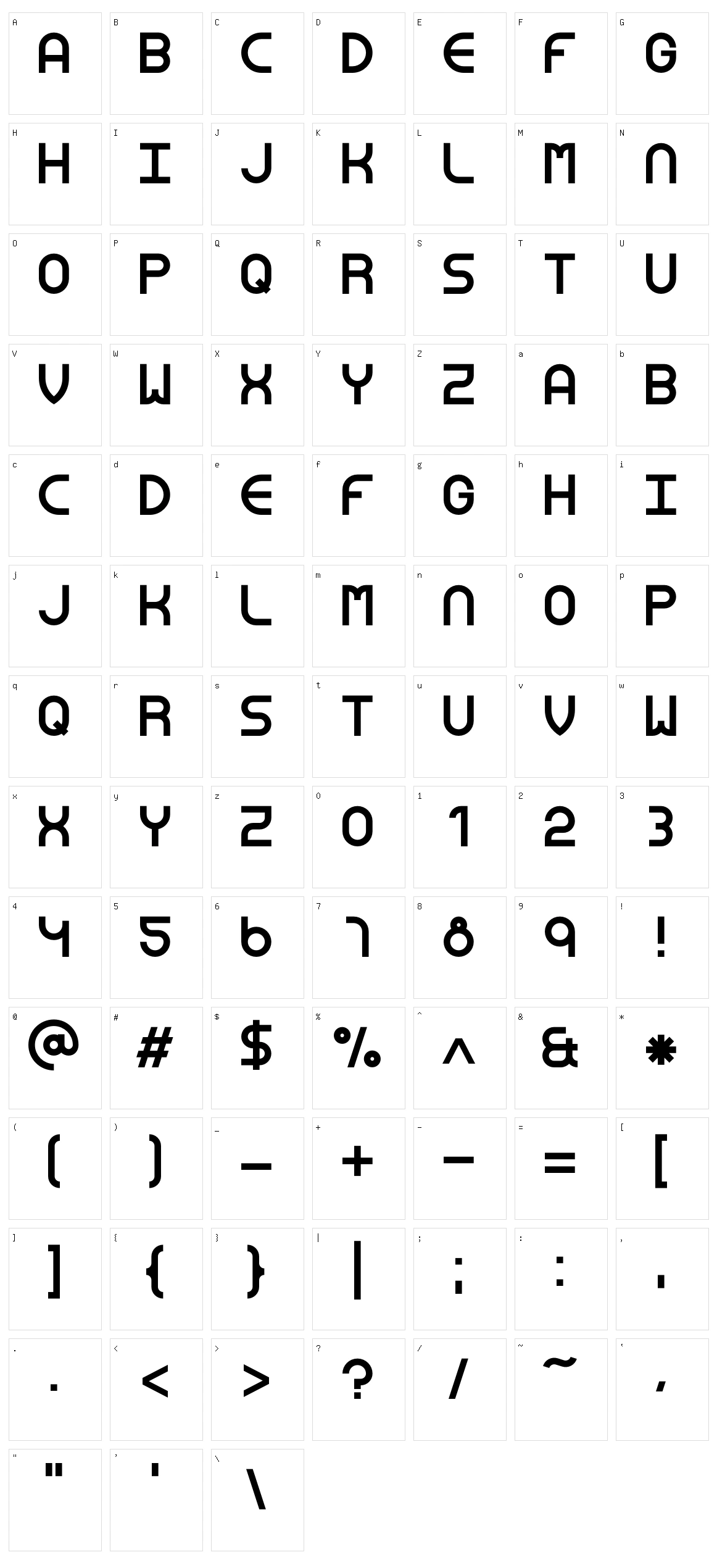 Veritas Sans Character Set